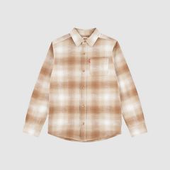 Teenager Shadow Plaid Shirt — Foxtrot - Neutral 1