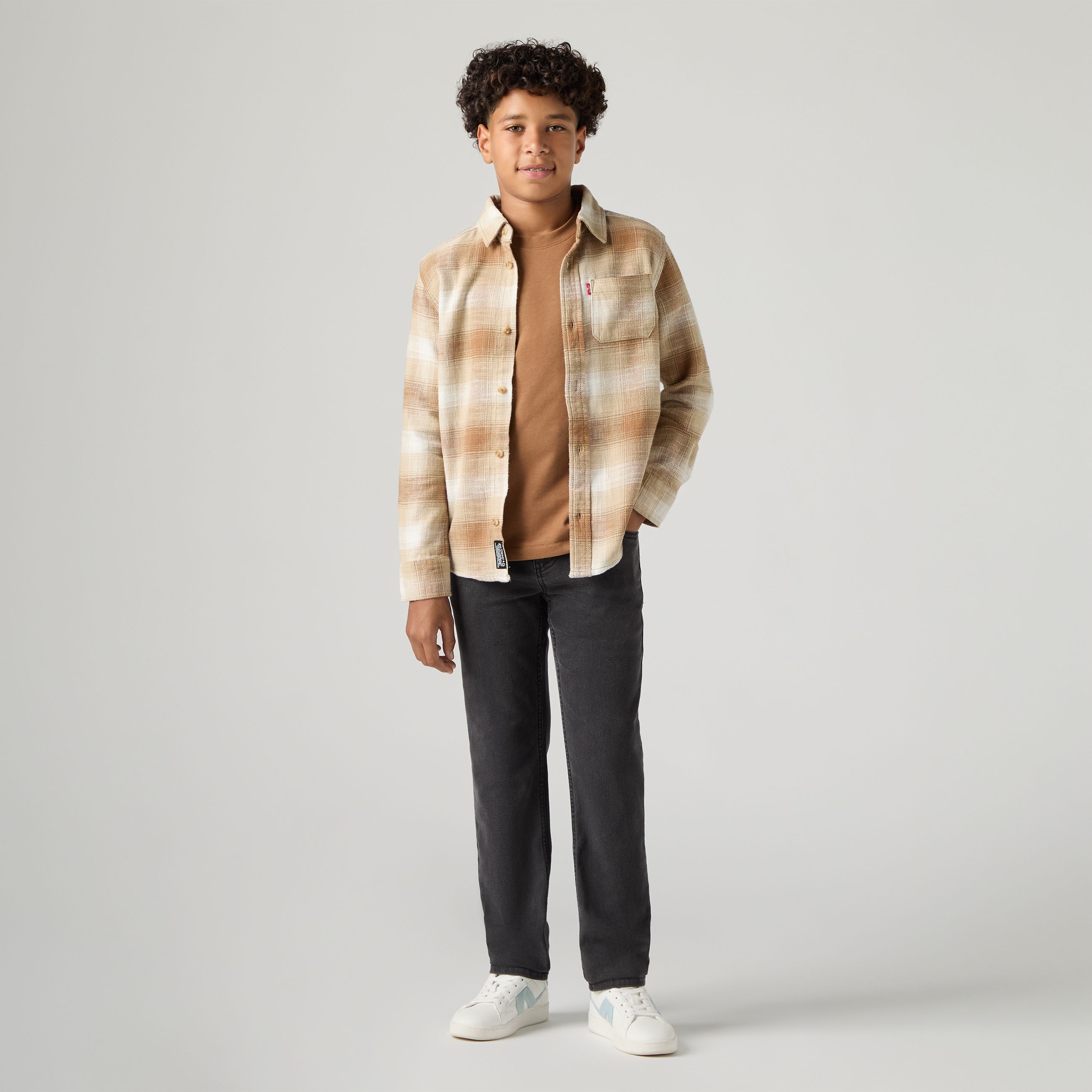 Teenager Shadow Plaid Shirt 1