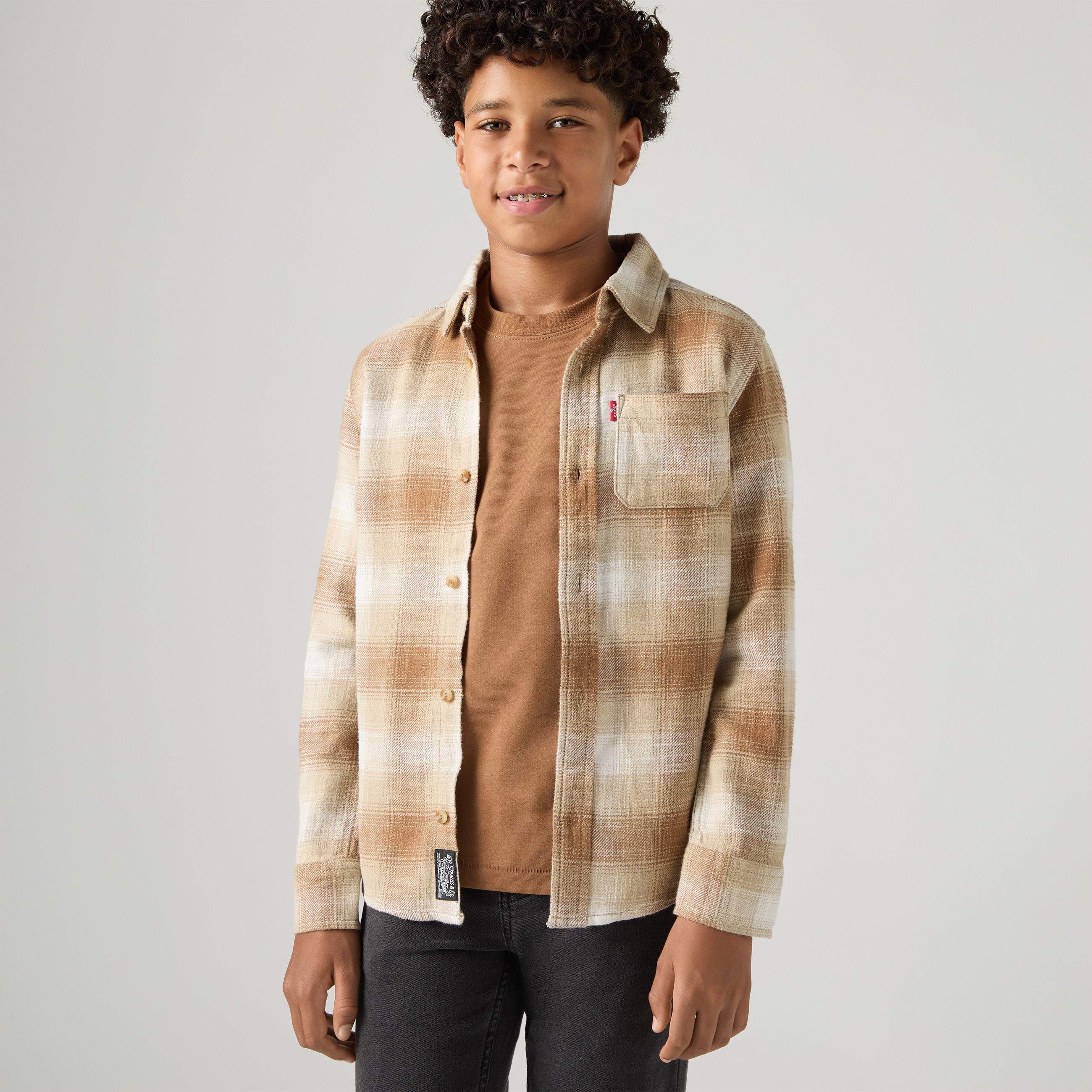 Teenager Shadow Plaid Shirt 2
