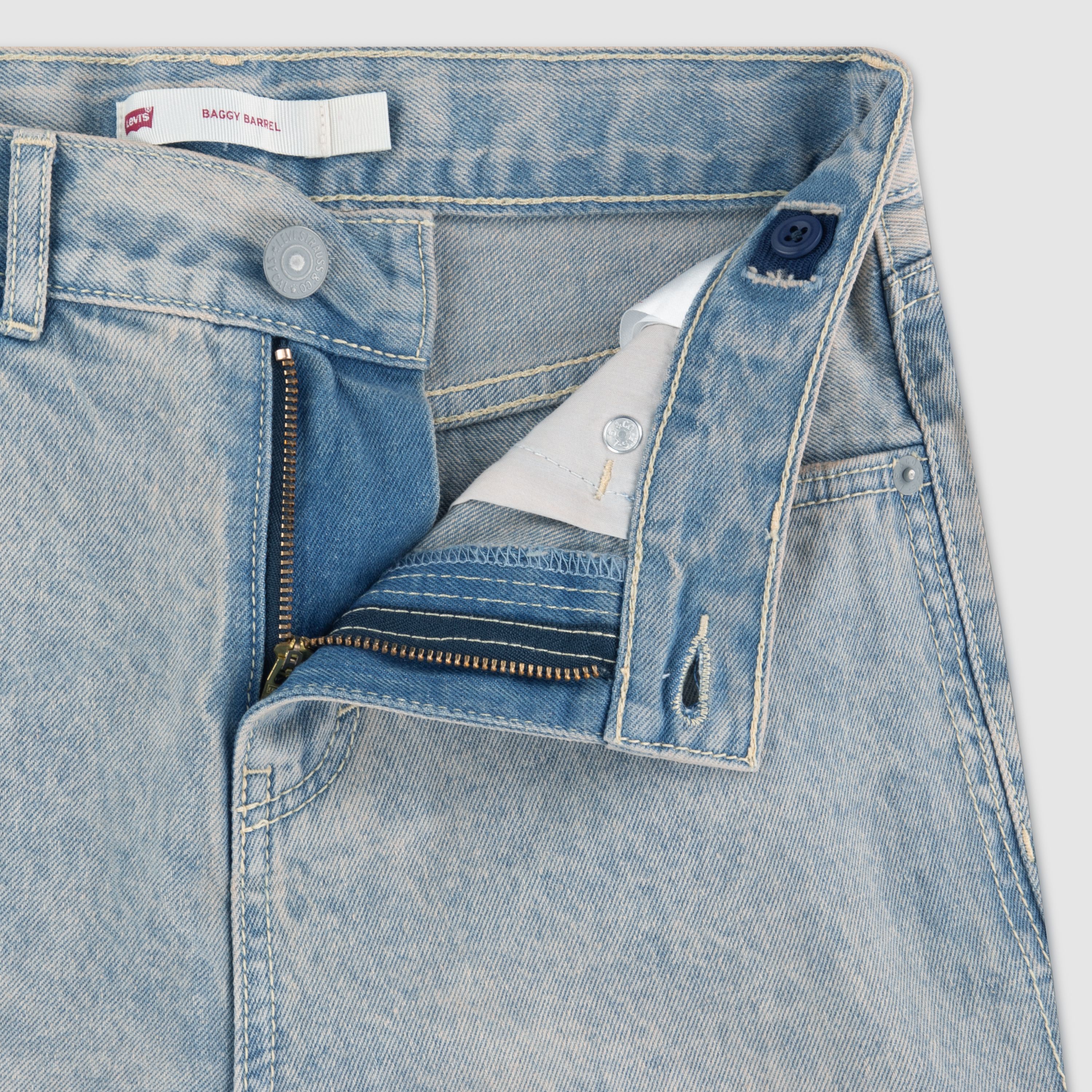 Teenager High Rise Baggy Barrel Jeans 3