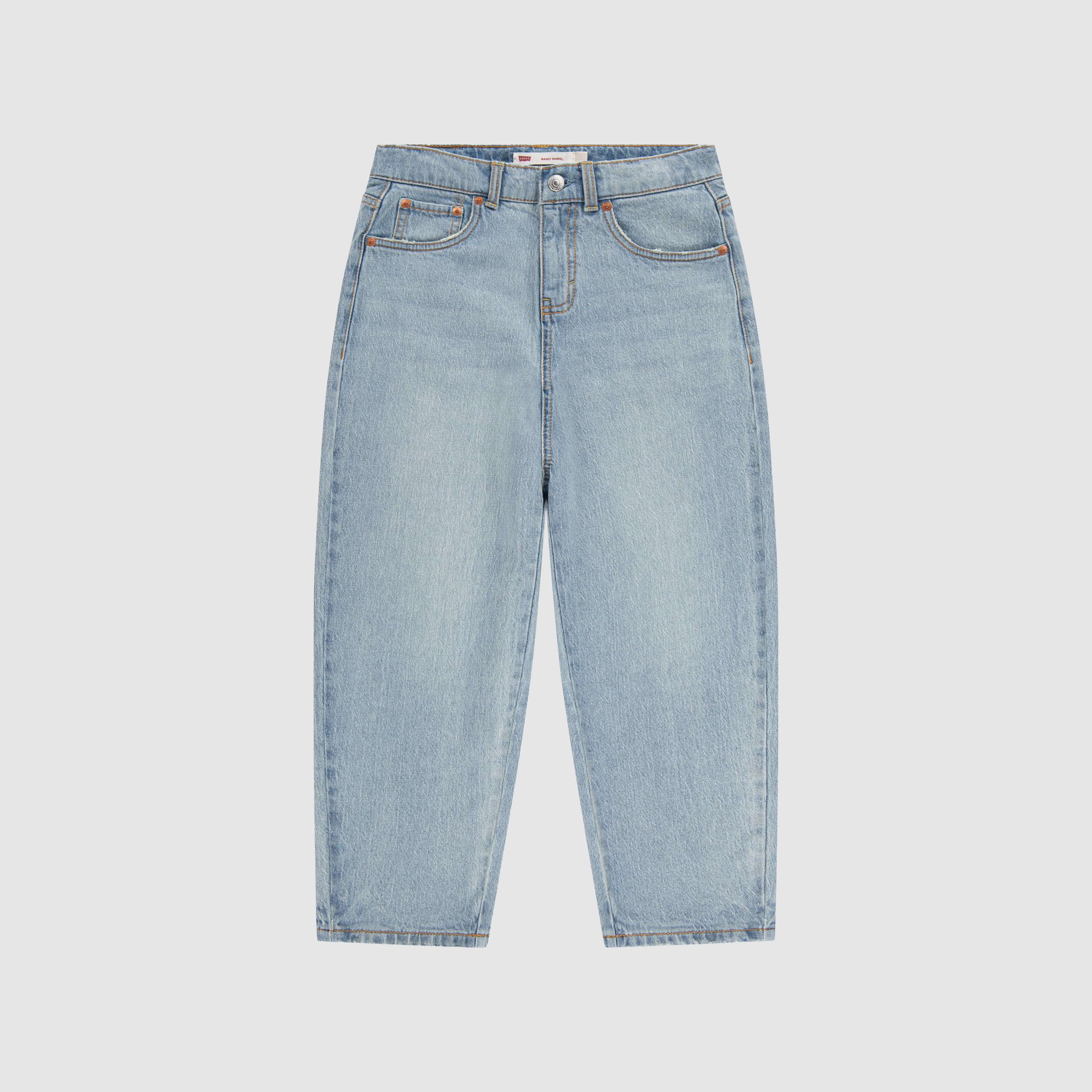 Kids High Rise Baggy Barrel Jeans 1