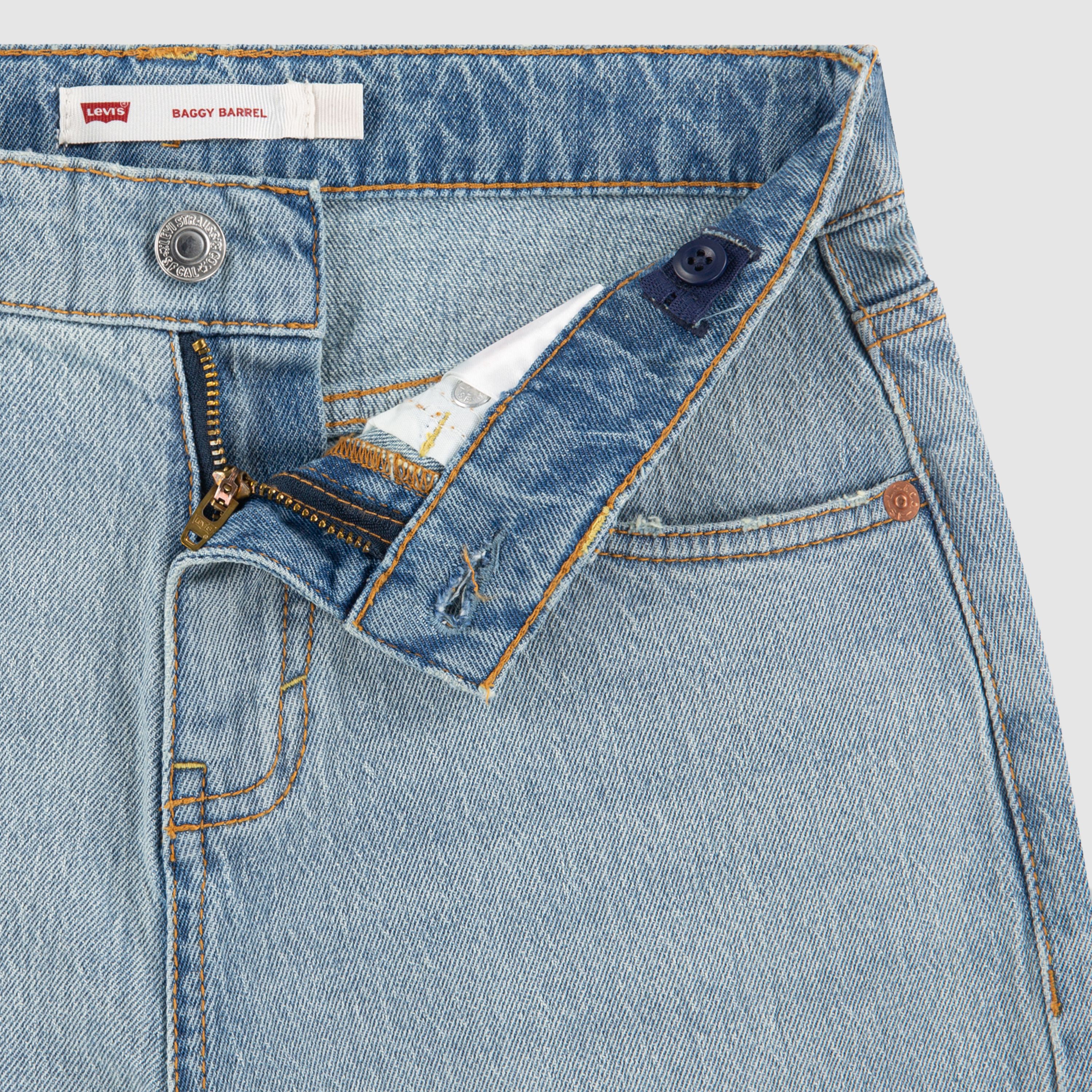 Teenager High Rise Baggy Barrel Jeans 3