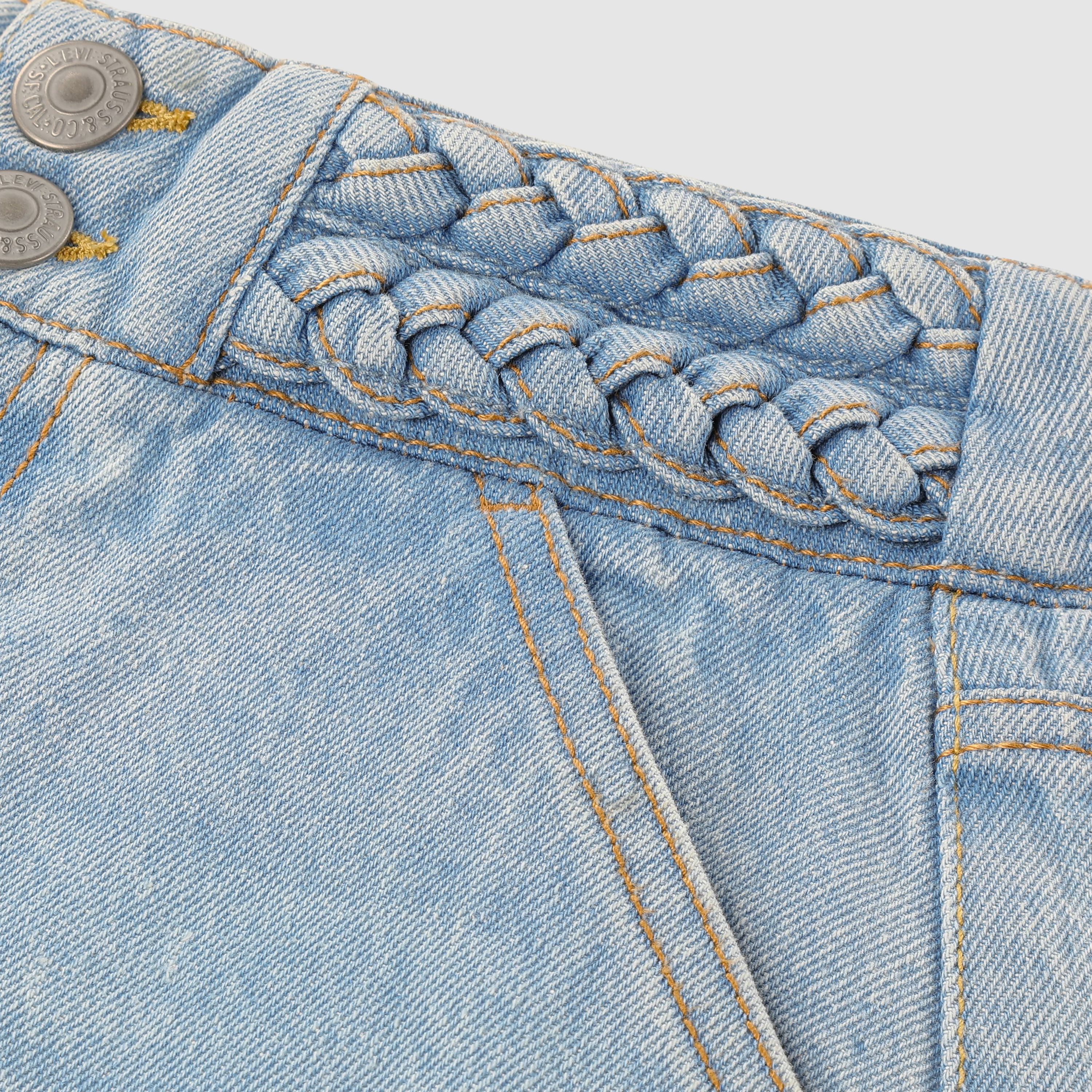 Teenager High Rise Braided Baggy Jeans 7