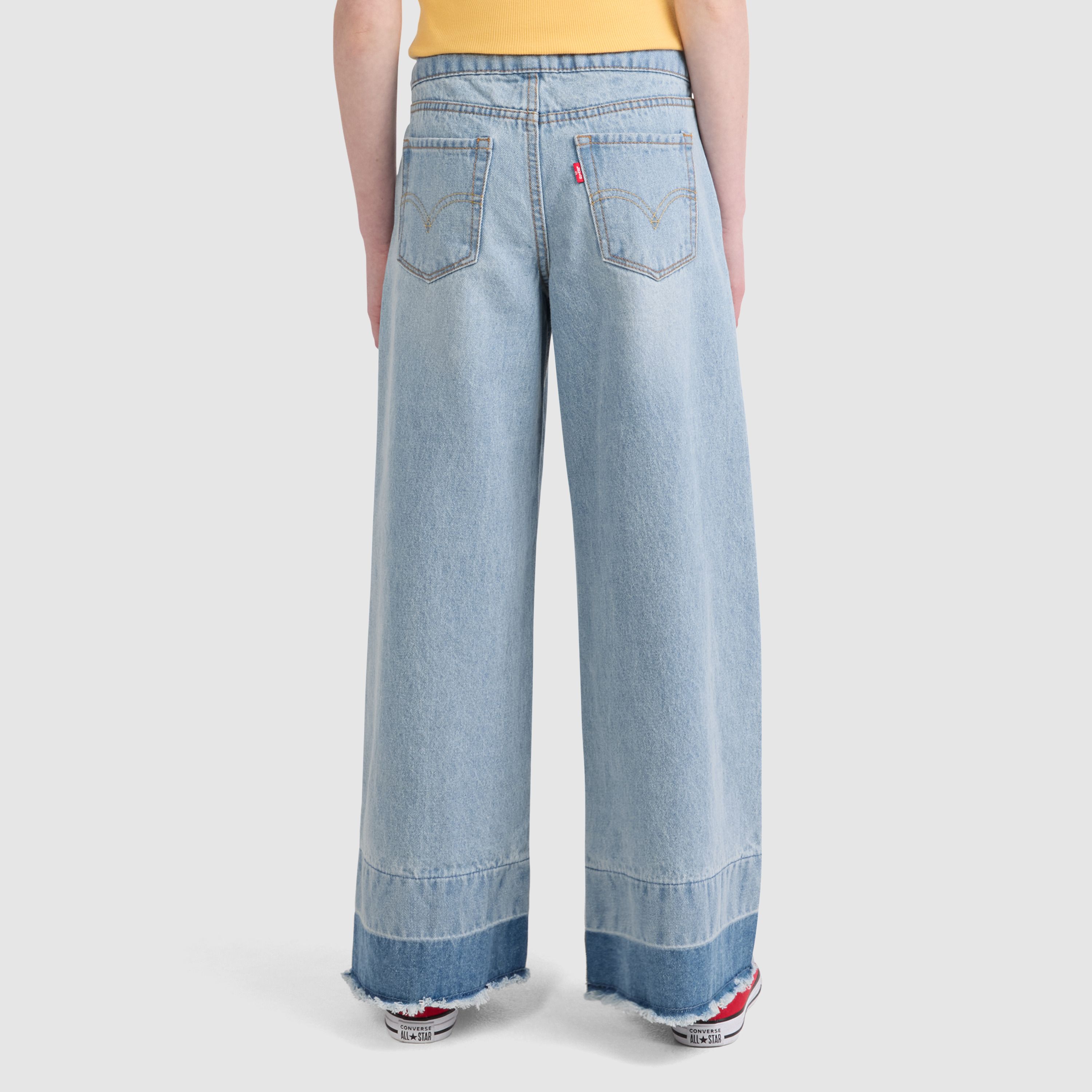 Teenager High Rise Braided Baggy Jeans 3