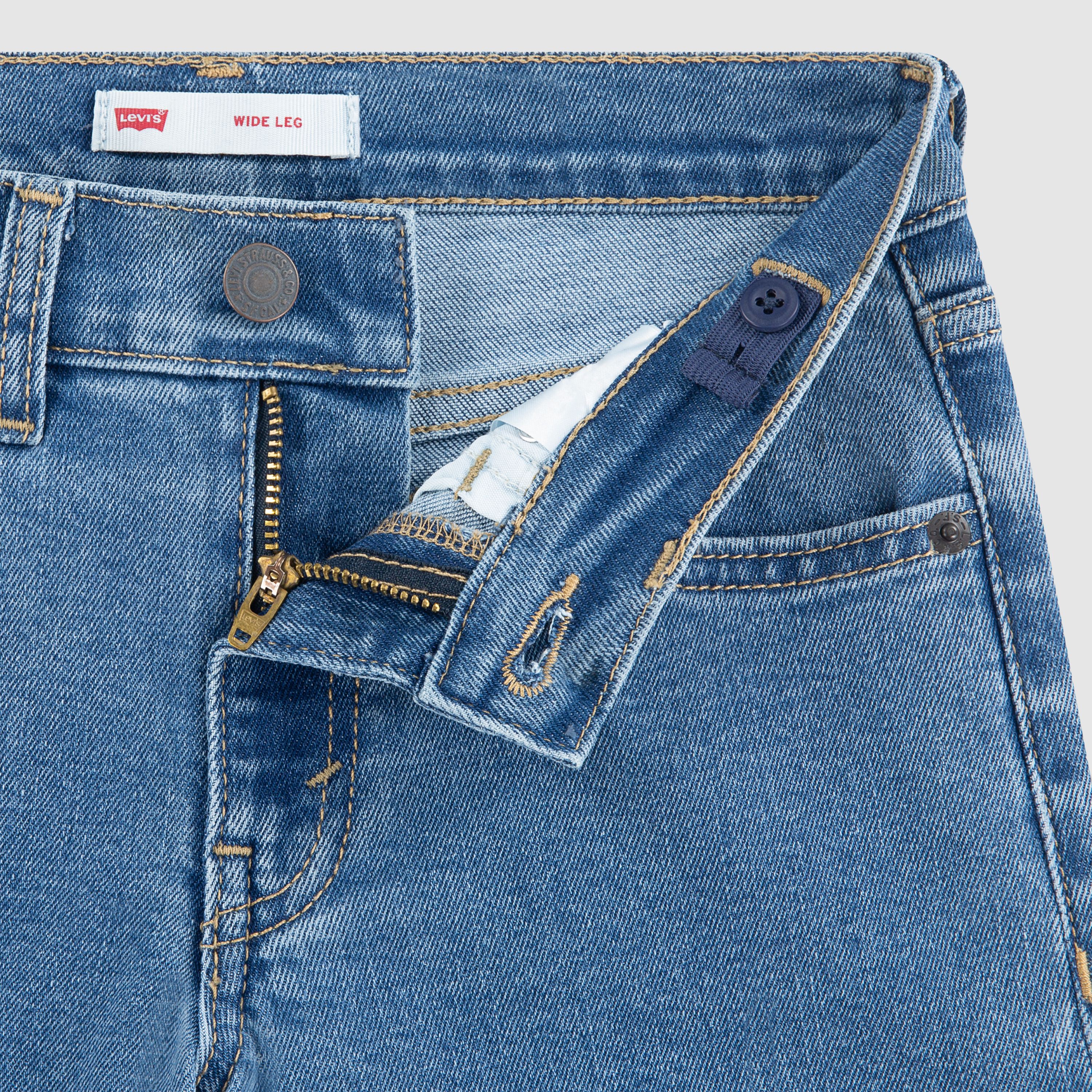 Teenager Wide Leg Roll Up Cuff Jeans 3