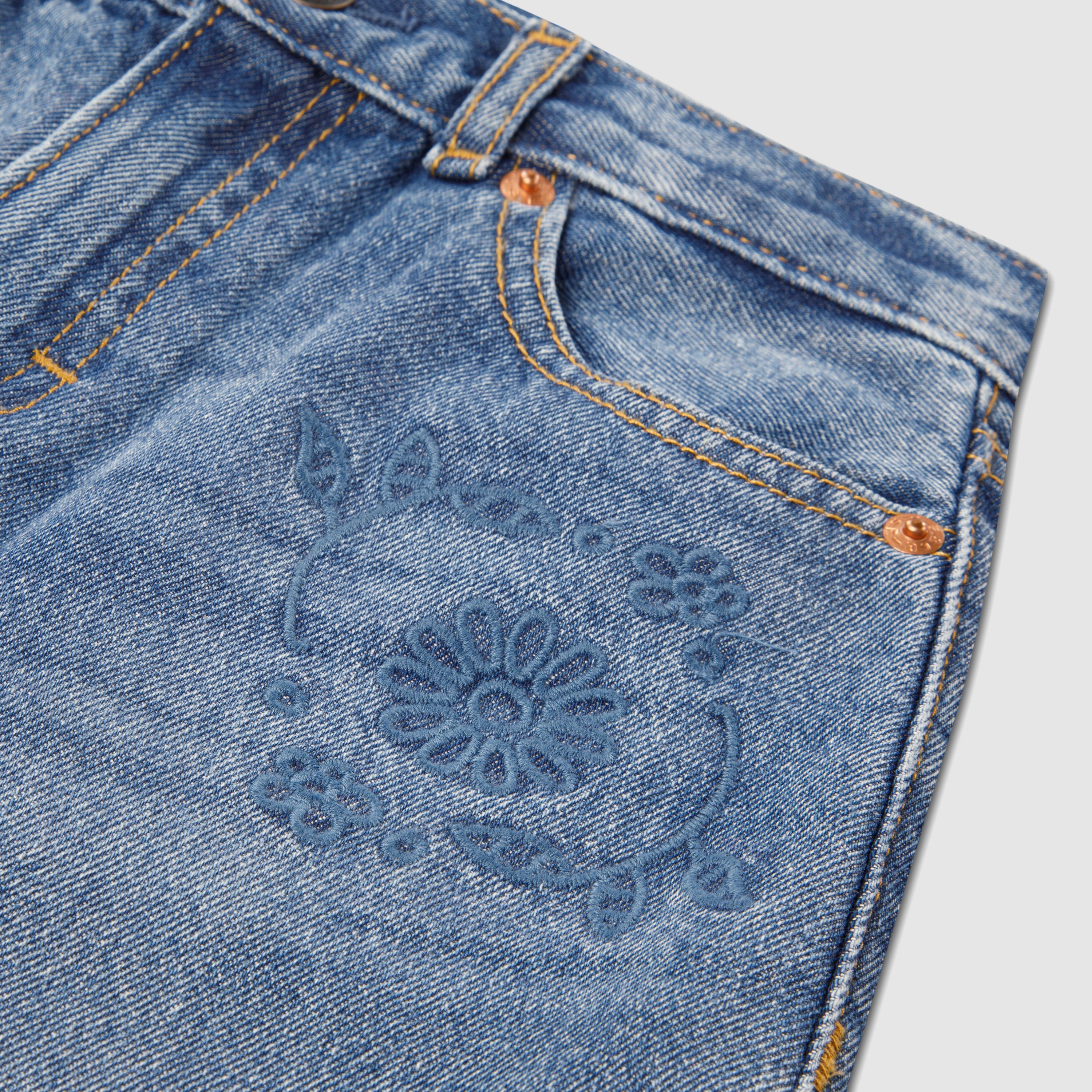 Teenager Embroidered High Rise Baggy Jeans 4
