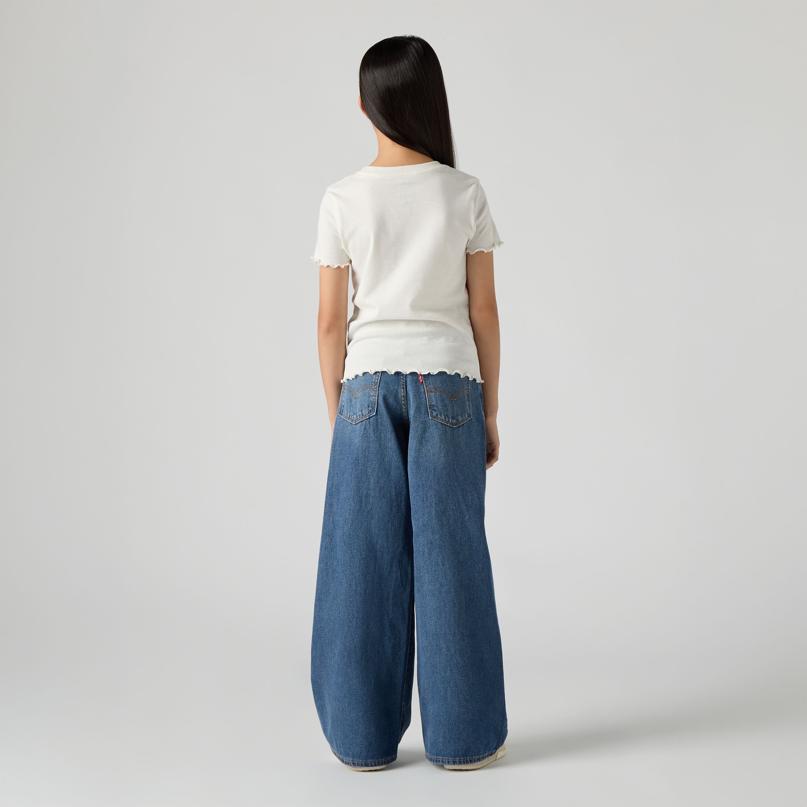 Ado Jean taille haute Baggy brodé 2