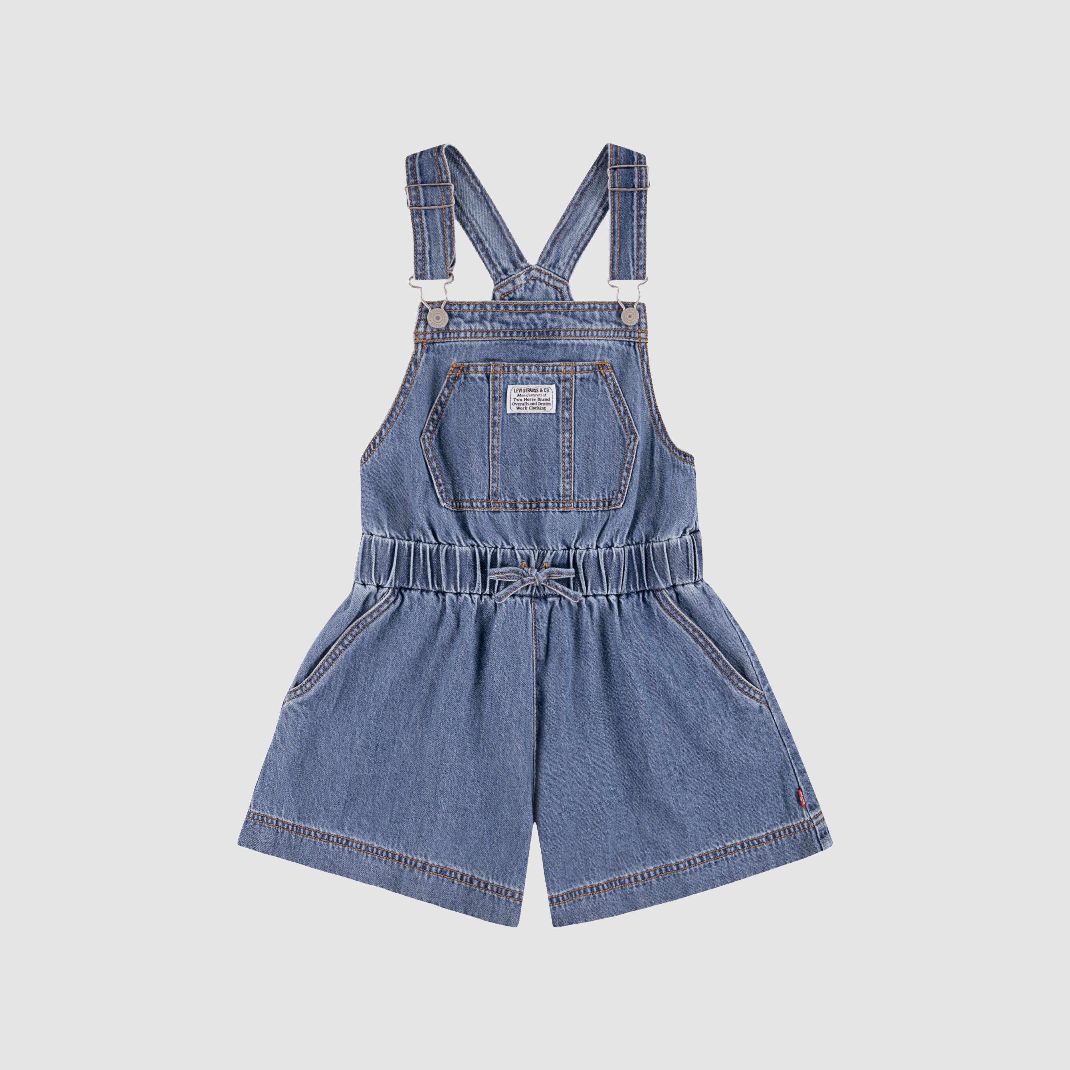 Kids Tie Waist Shortalls 1