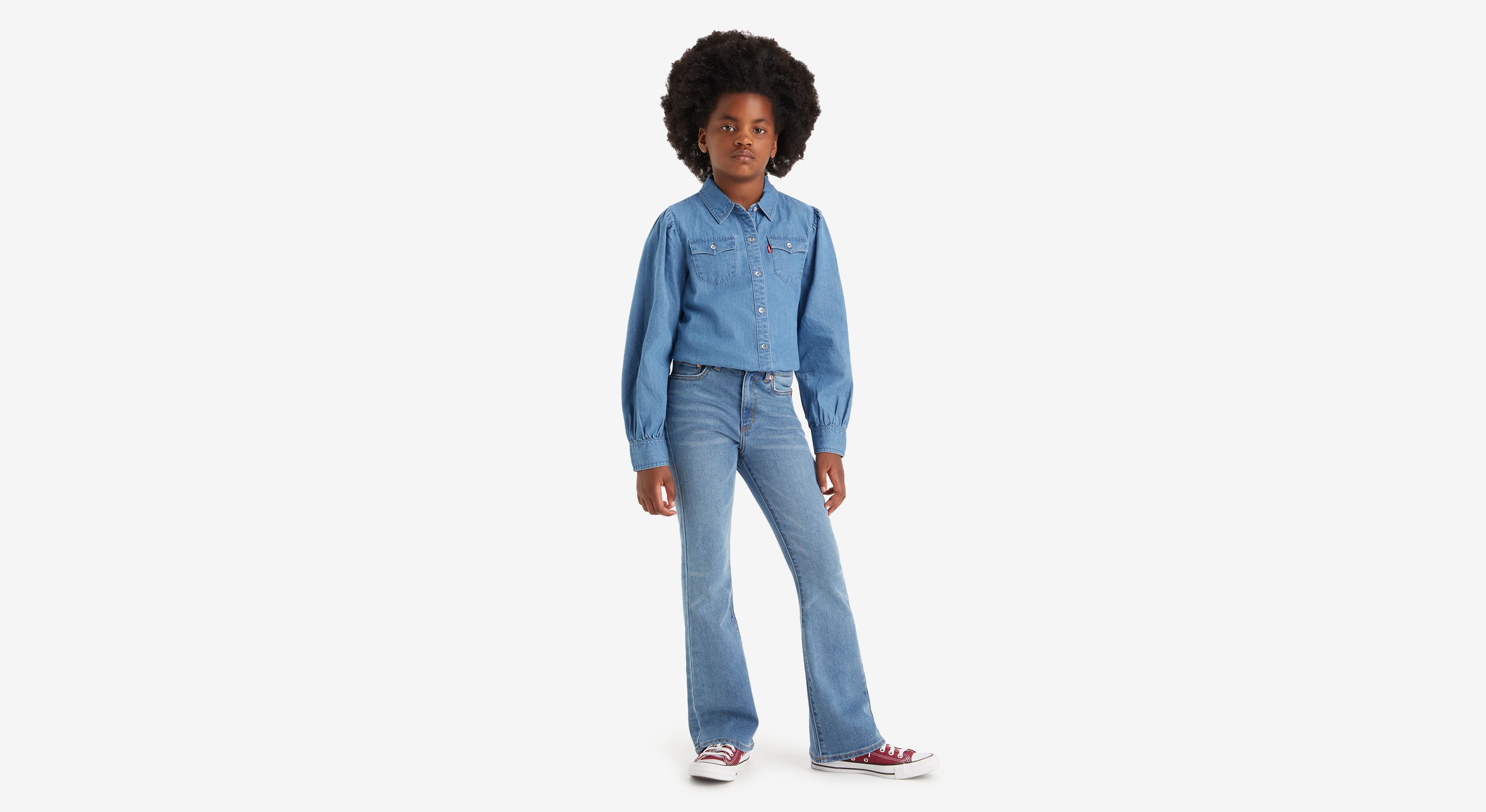 Jeans para adolescentes 726™ de tiro alto acampanados 1