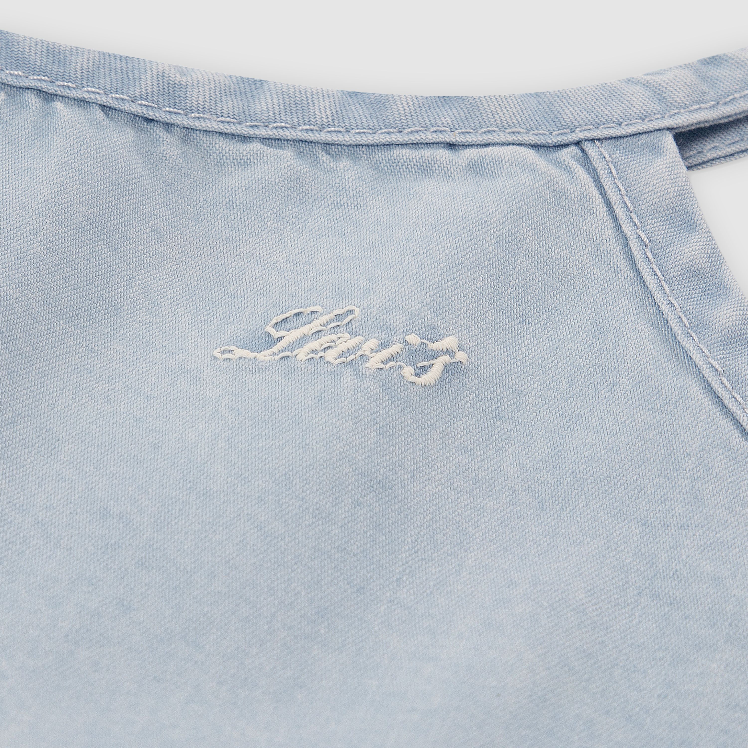 Baby Denim Tiered Tank and Pants 2-Piece Set 3