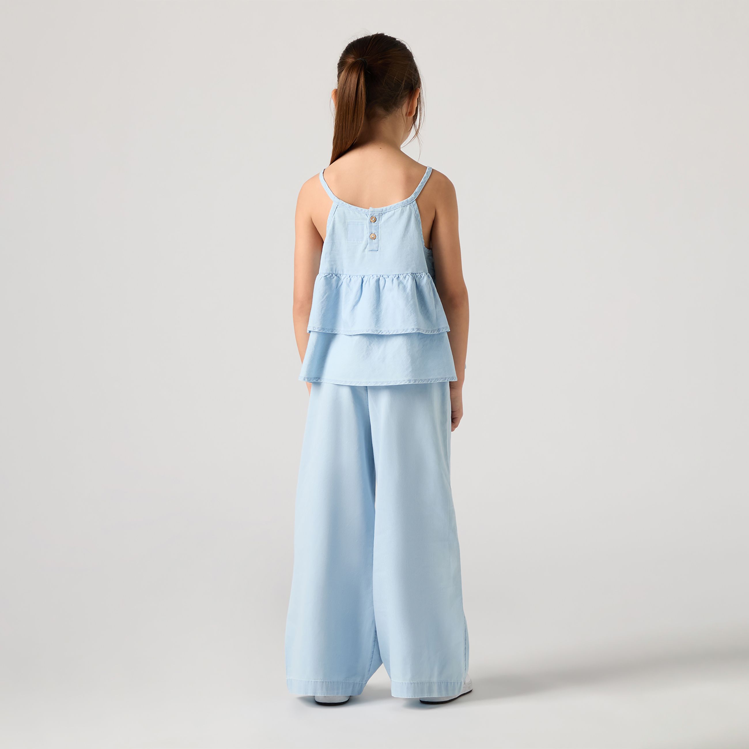 Kids Denim Tiered Tank and Pants 2-Piece Set 2