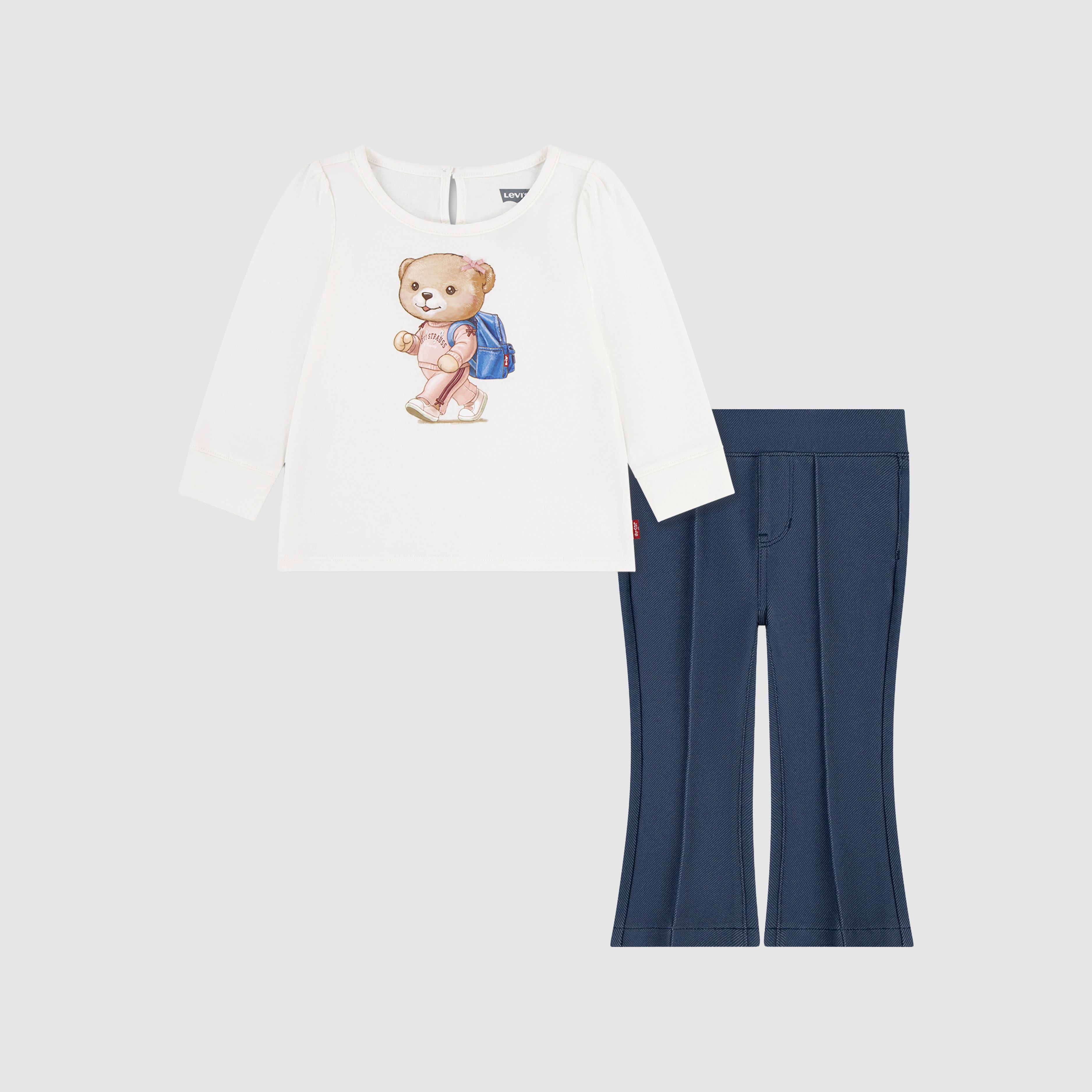 Baby Long Sleeve Top & Knit Bottom 1