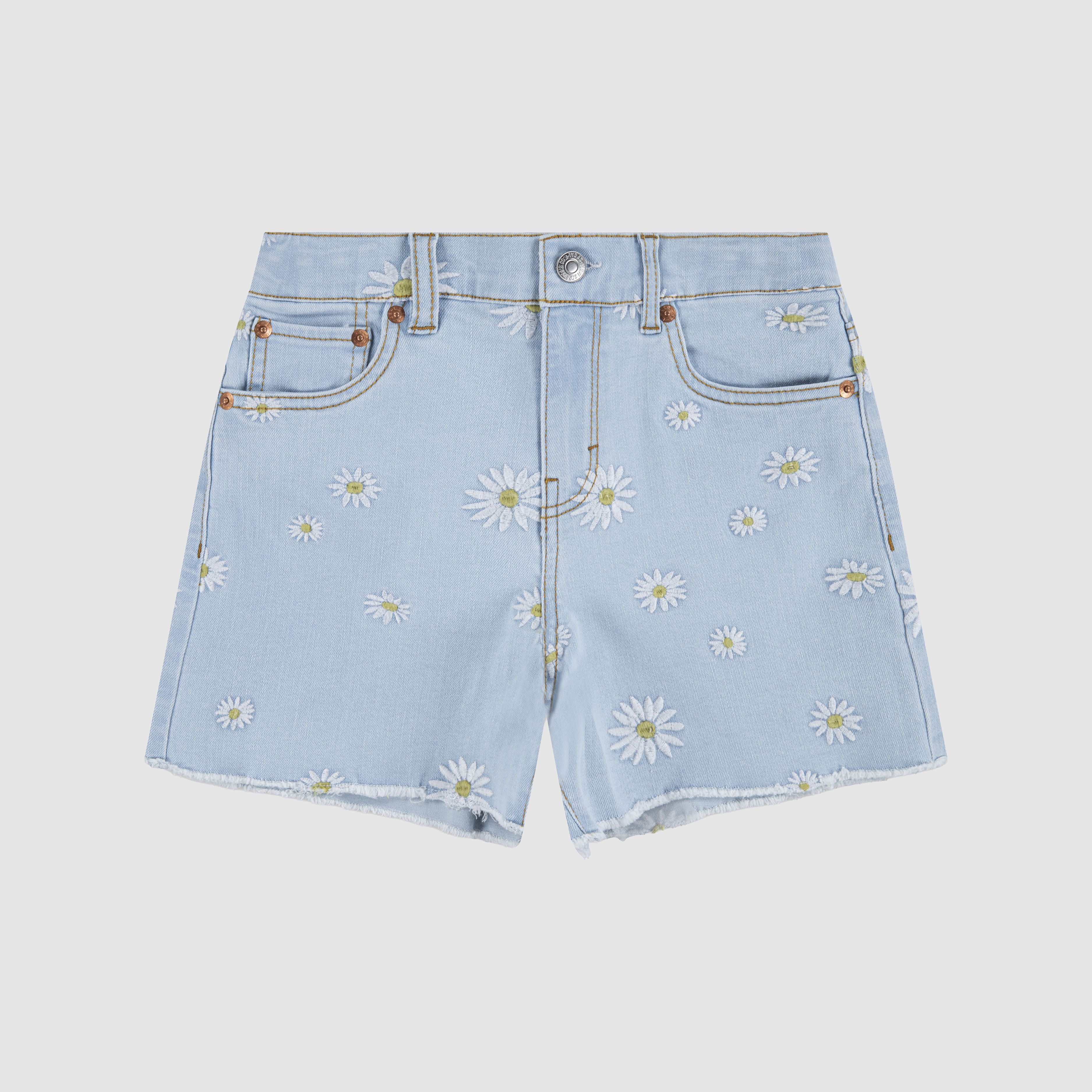 Kids Daisy Denim A-Line Shorts 4