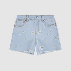 Teenager Daisy Denim A-Line Shorts — Light Sugar - Blue 4