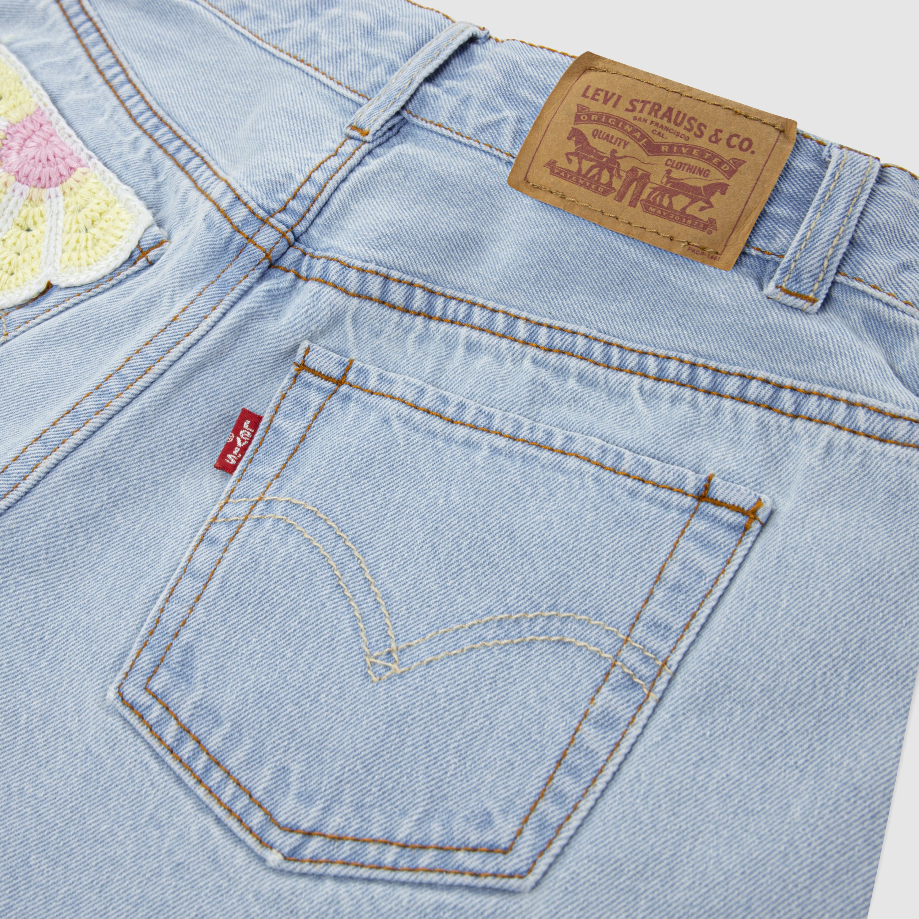 Kids Crochet Applique A-Line Shorts 4