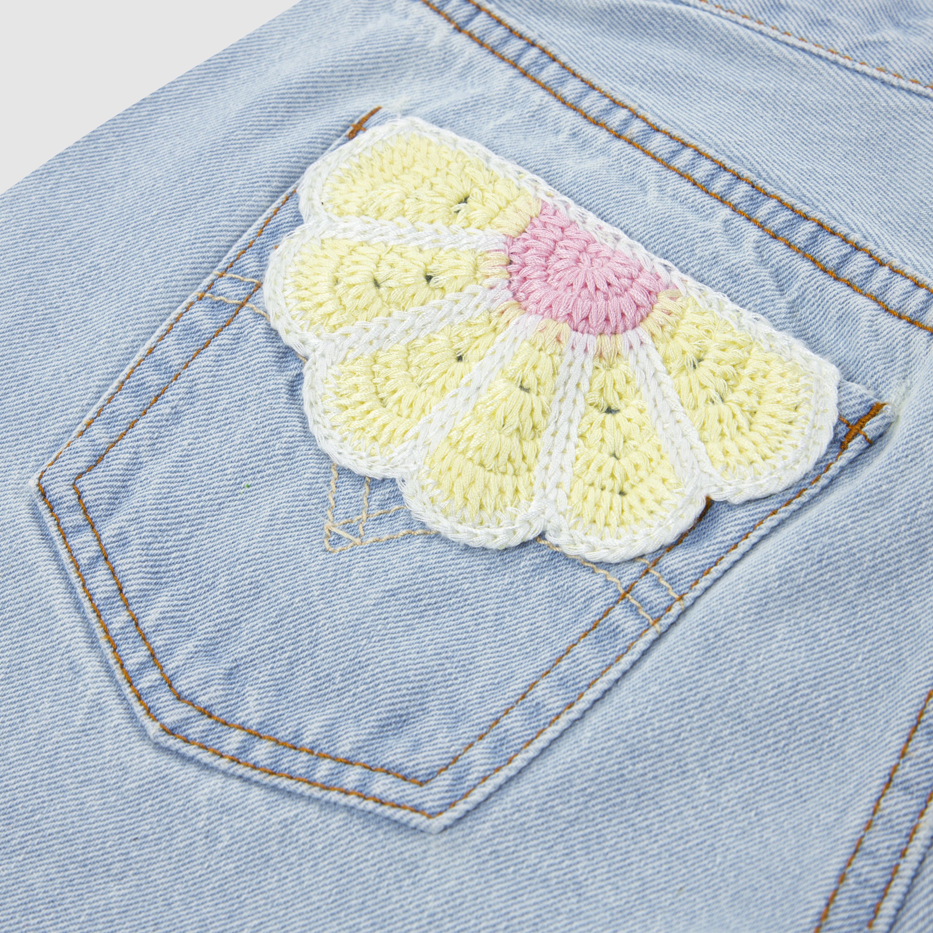 Teenager Crochet Applique A-Line Shorts 6