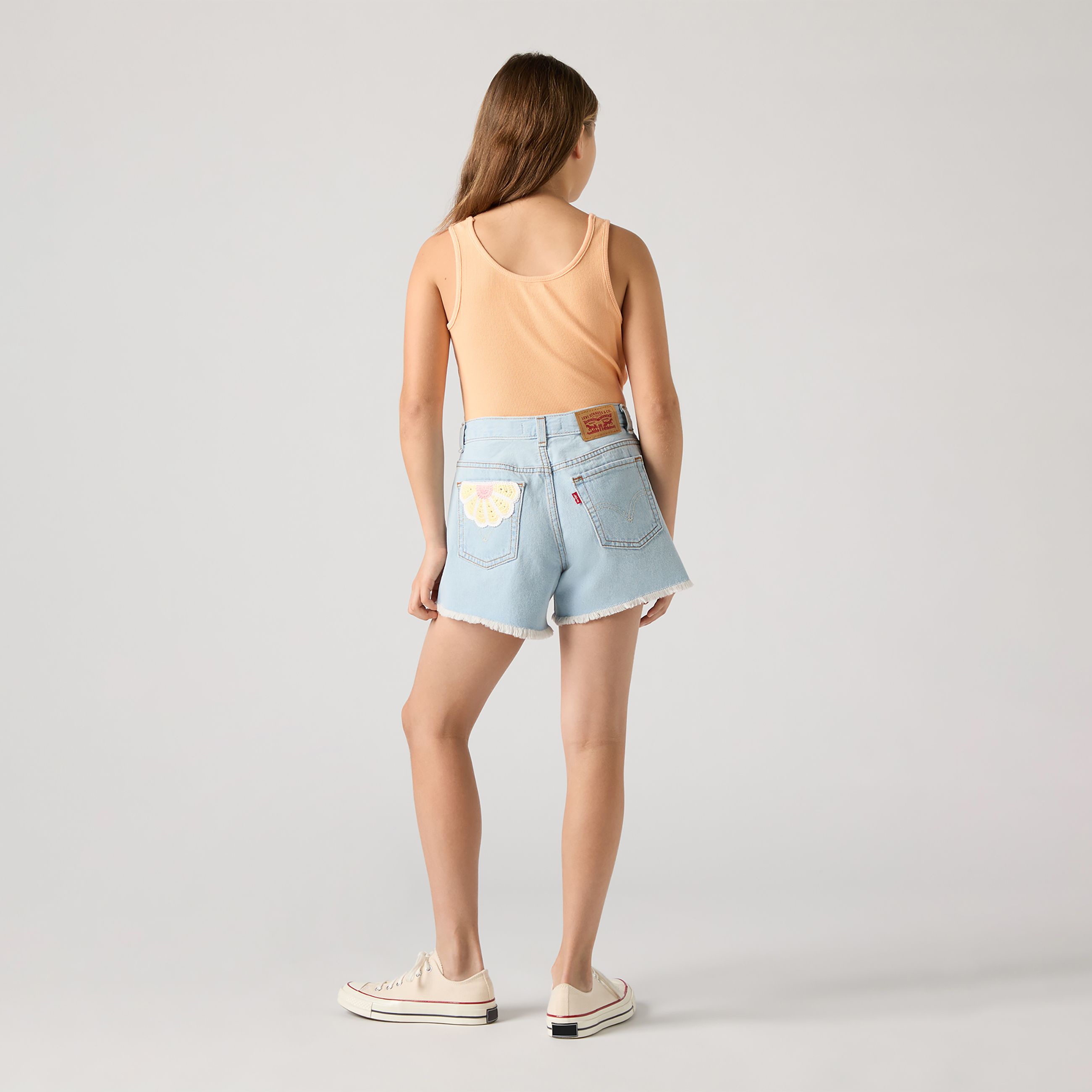 Teenager Crochet Applique A-Line Shorts 2
