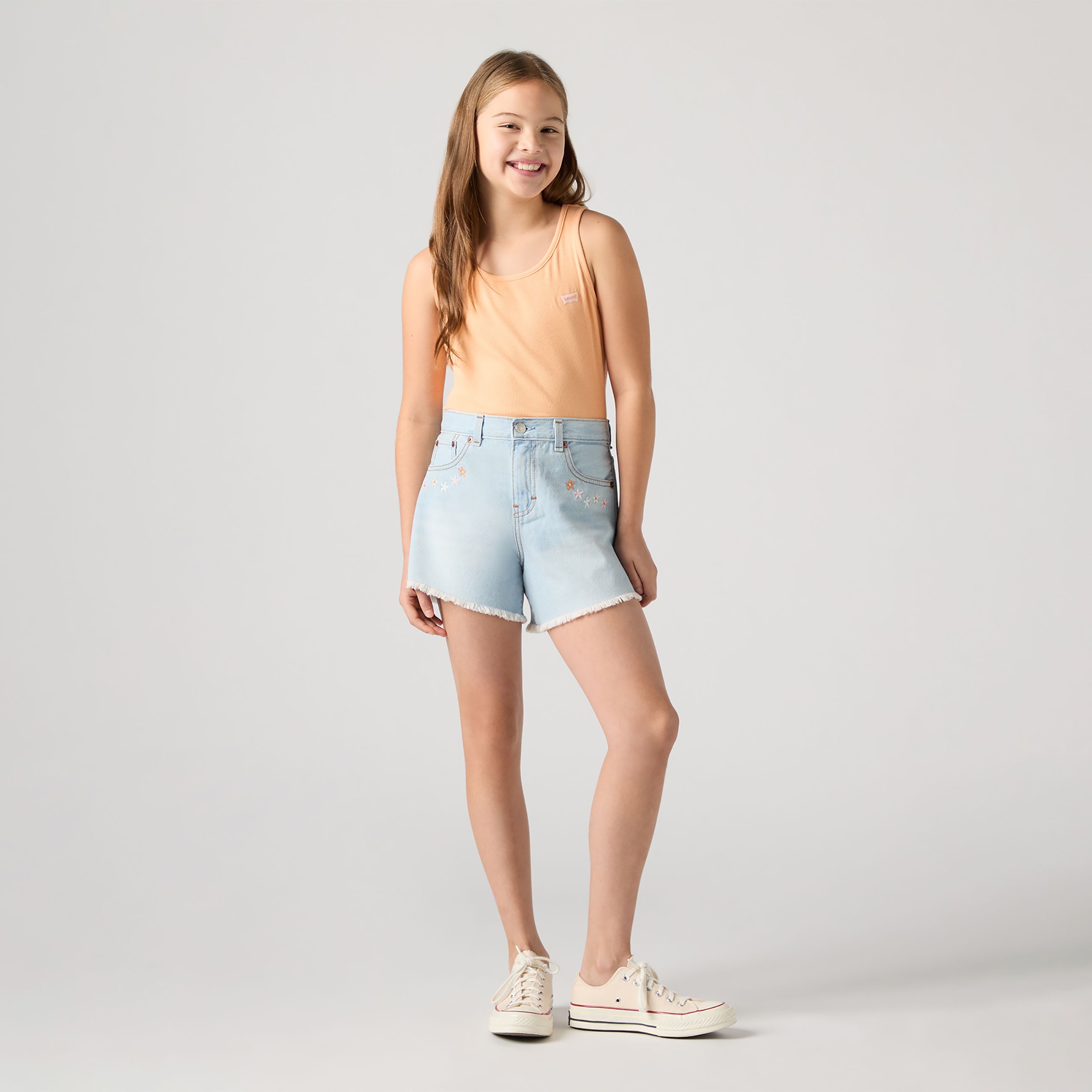 Teenager Crochet Applique A-Line Shorts 1