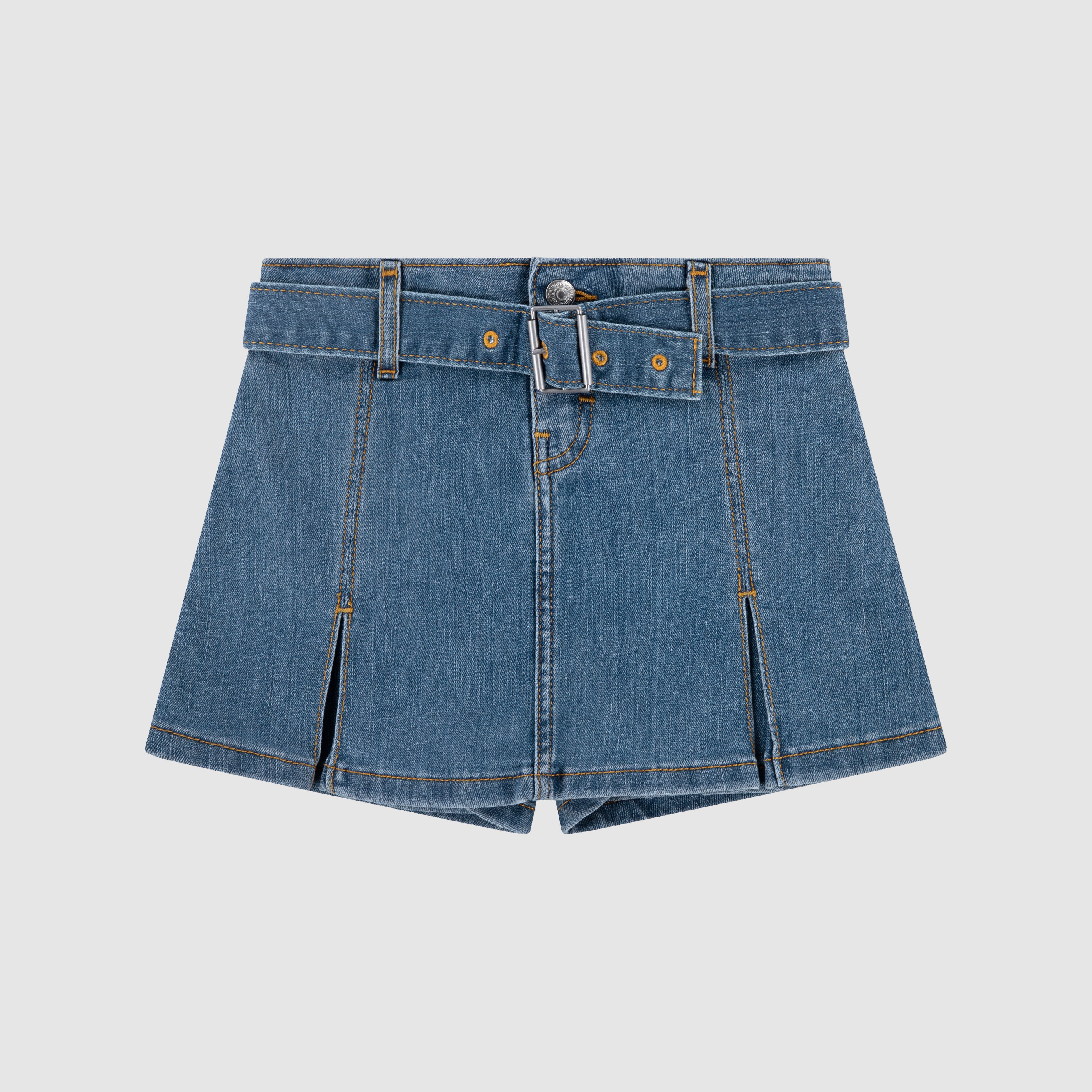 Kids Pleated Skort with Belt 1