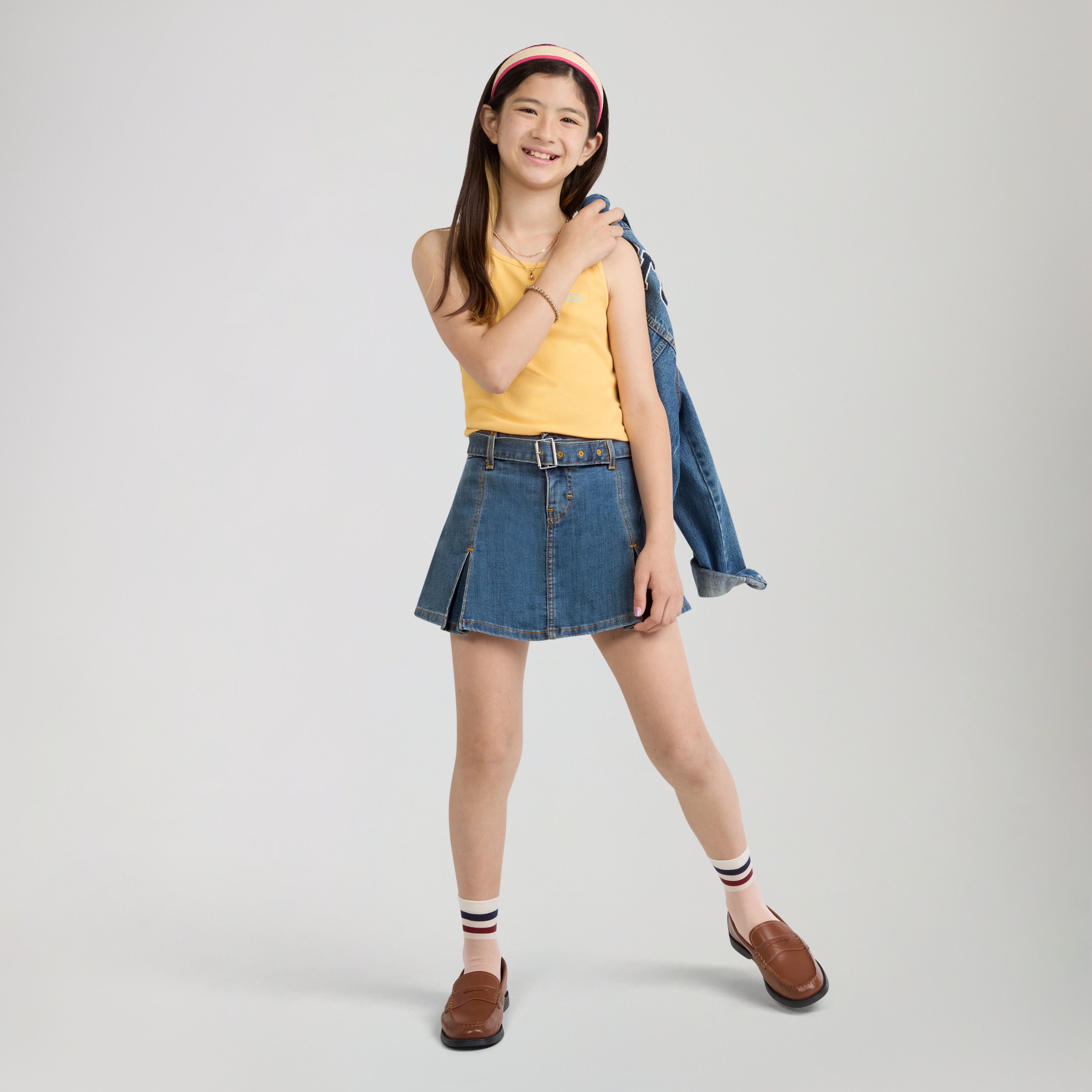 Teenager Pleated Skort with Belt 1