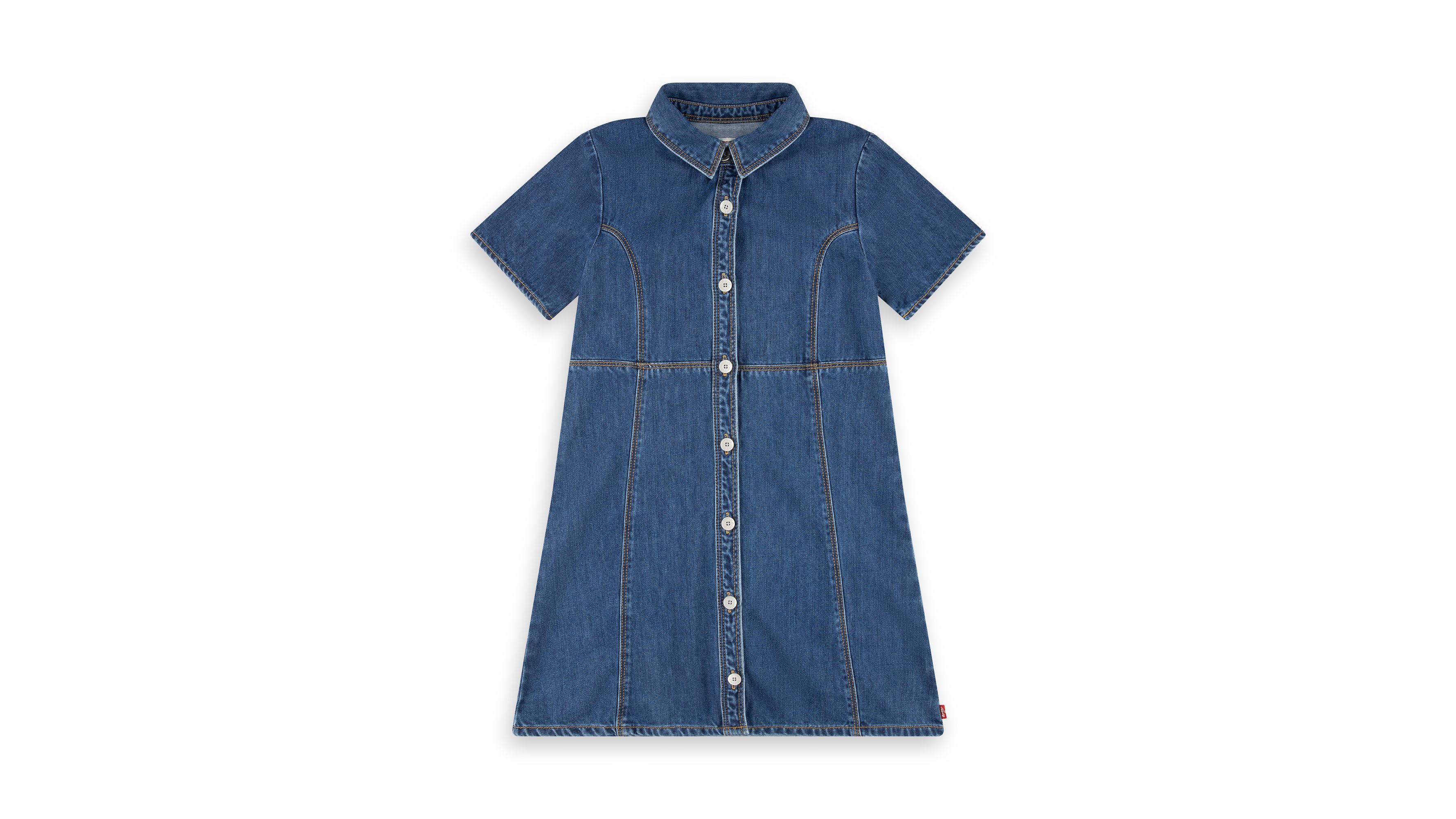 Teenager Button-Front Denim Dress 4