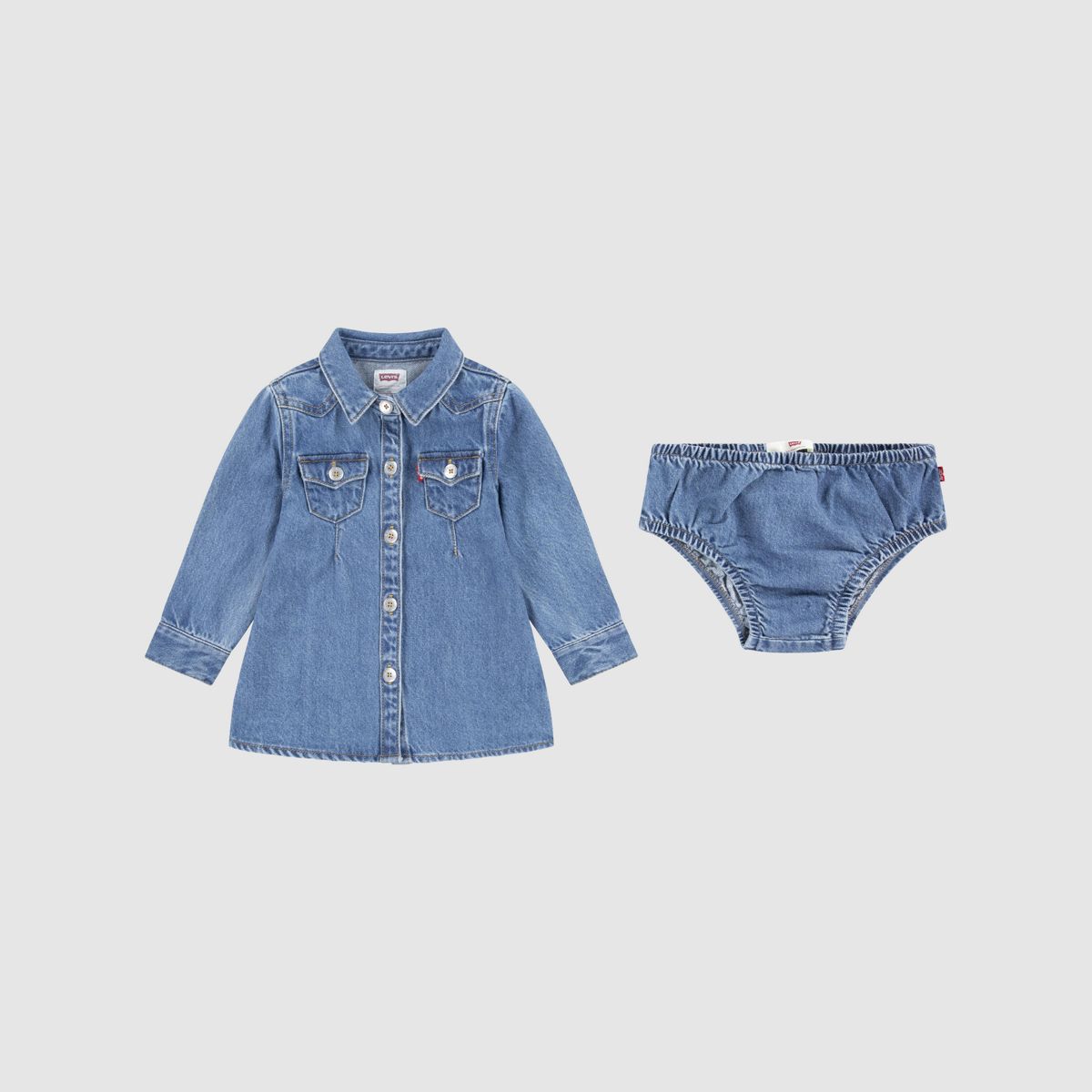 Baby Out West Denim Dress — Drew Me In - Blue