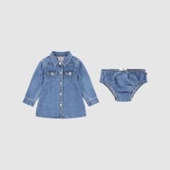 Baby Out West Denim Dress — Drew Me In - Blue 1