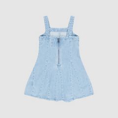 Kids Godet Dress — Marin Babe W/O Destructio - Blue 5