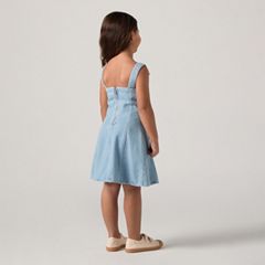 Kids Godet Dress — Marin Babe W/O Destructio - Blue 2