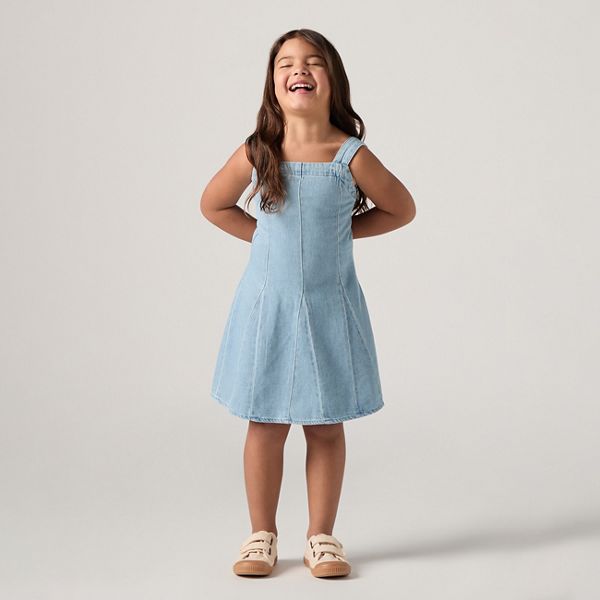 Kids Godet Dress — Marin Babe W/O Destructio - Blue