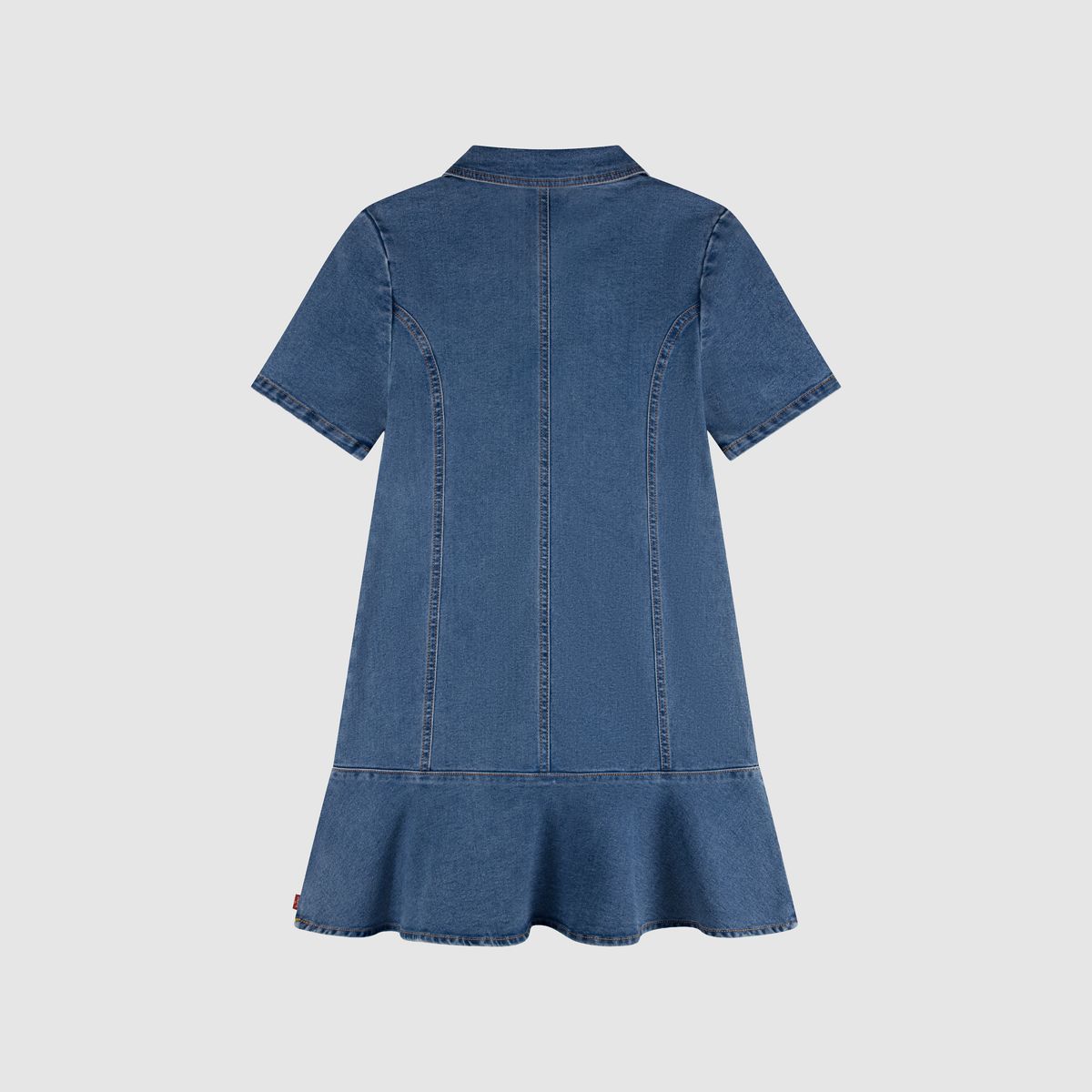 Teenager Short Sleeve Tiered Dress — Drew Me In - Neutral