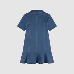 Teenager Short Sleeve Tiered Dress — Drew Me In - Neutral 2