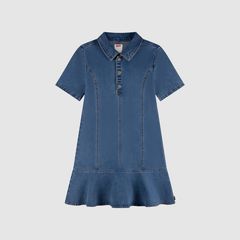 Teenager Short Sleeve Tiered Dress — Drew Me In - Neutral 1