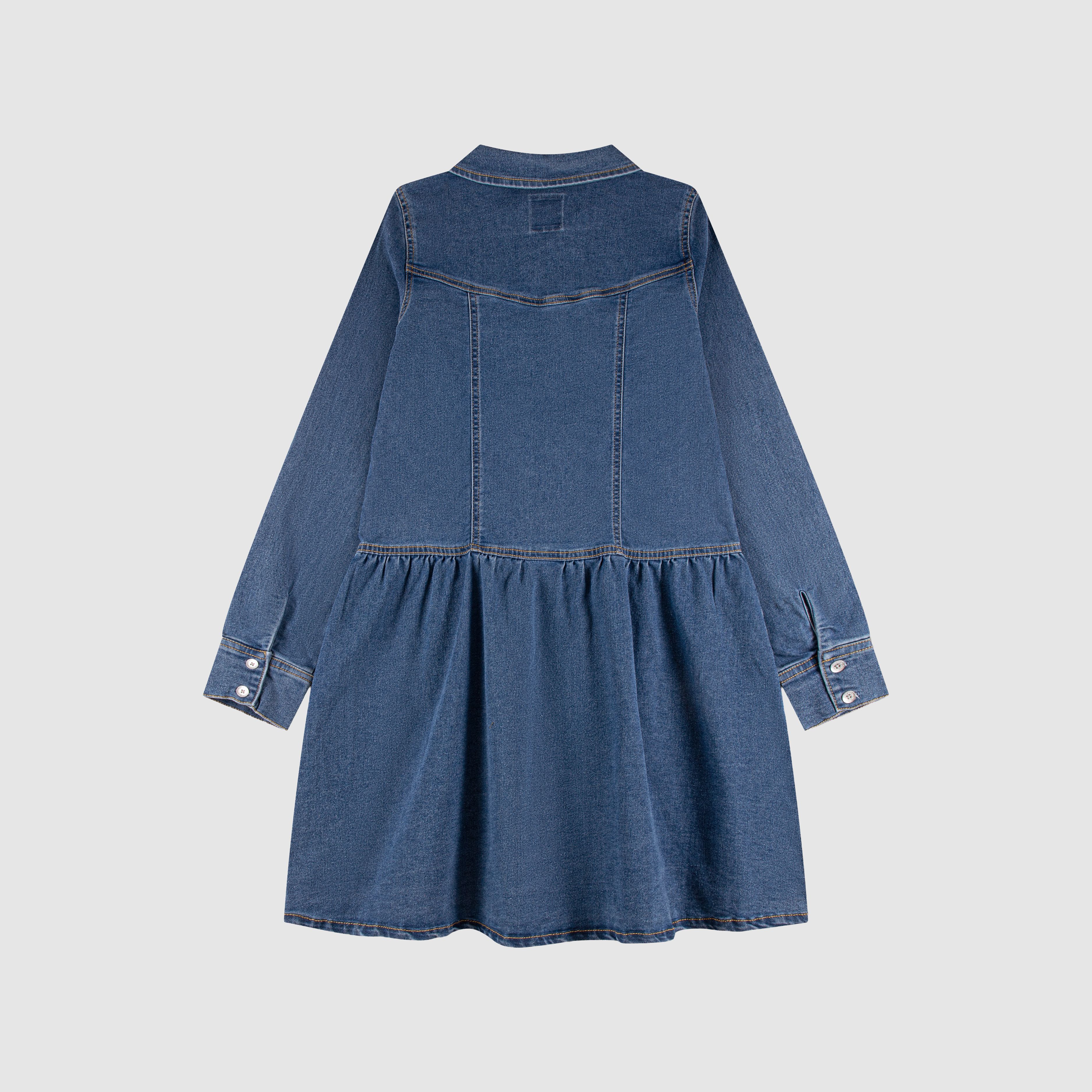 Kids Long Sleeve Drop Waist Dress 2