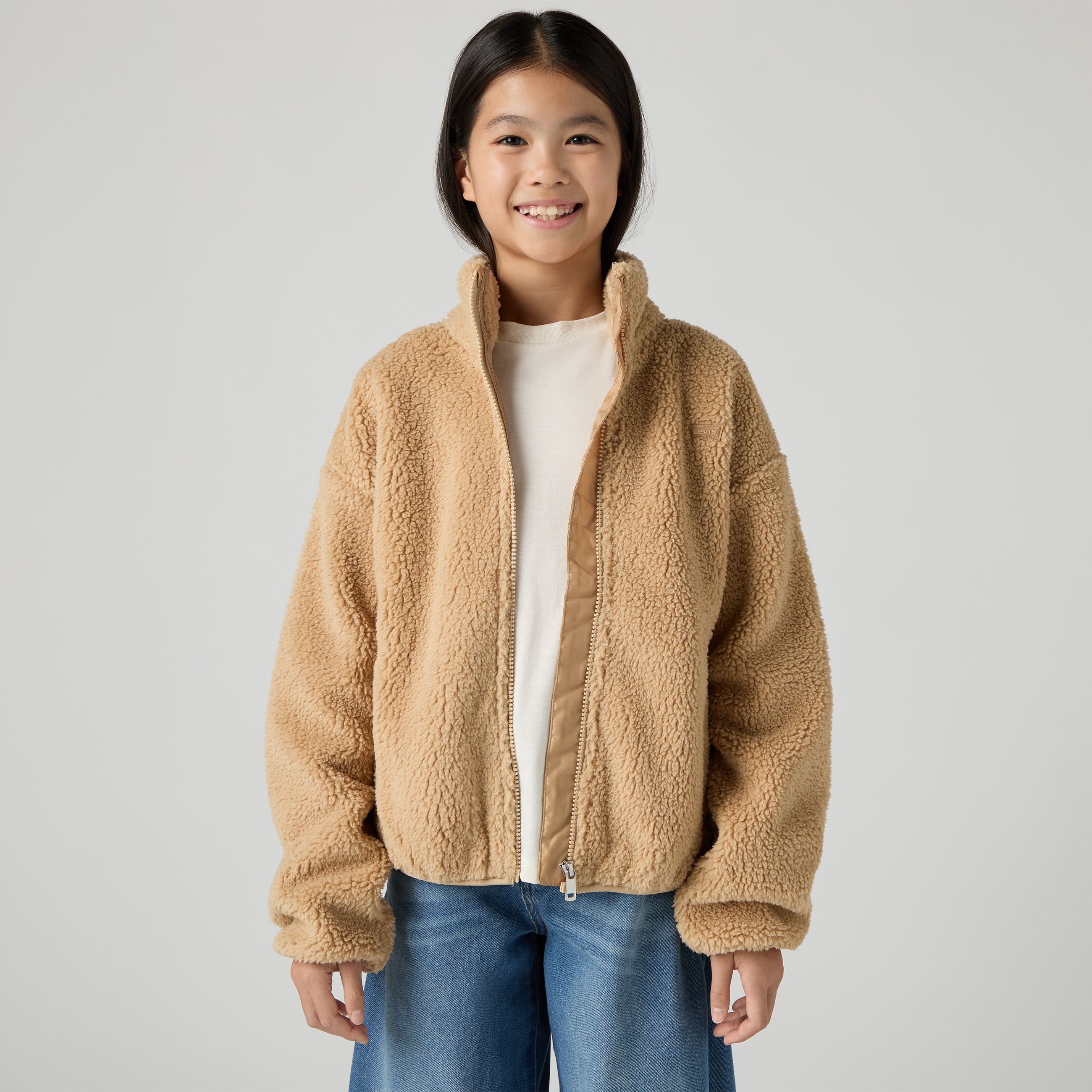 Chaqueta Sherpa con cremallera para adolescentes 1