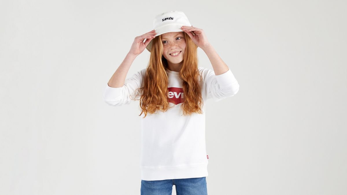 Teenager Key Logo Crew — Red / White - White