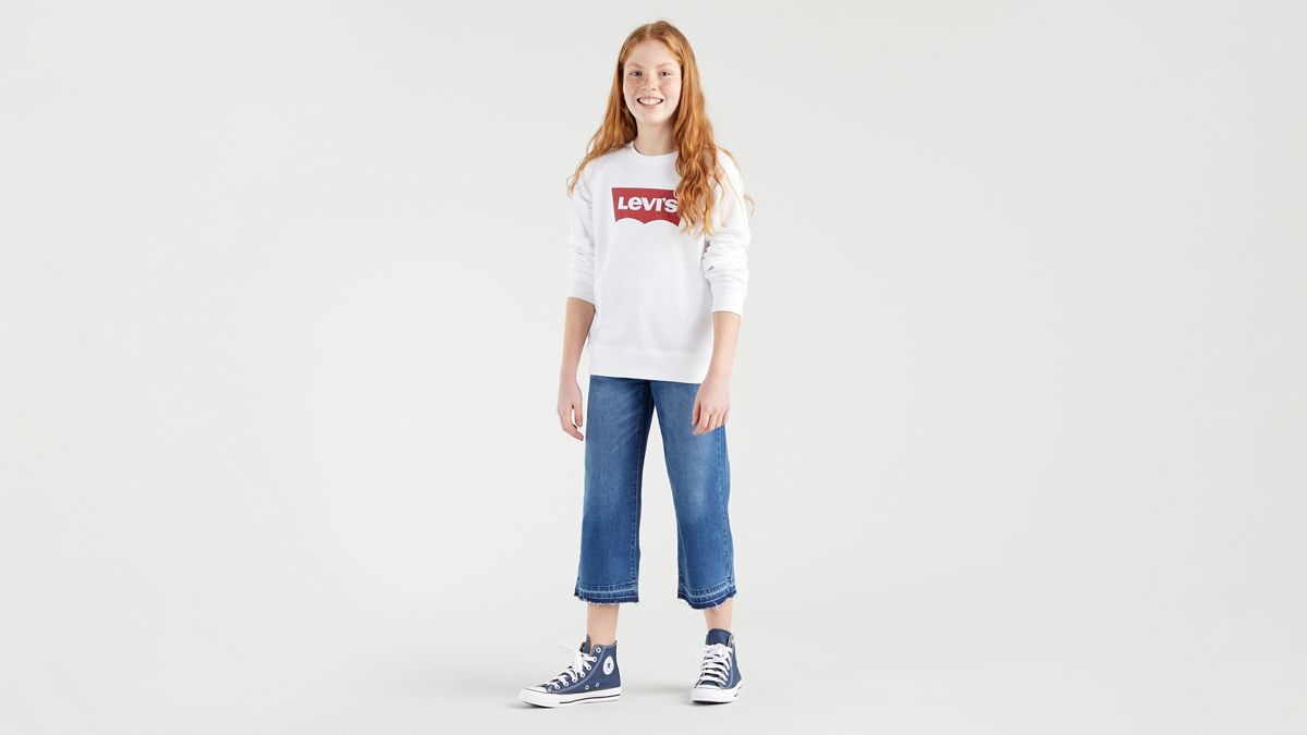 Teenager Key Logo Crew — Red / White - White