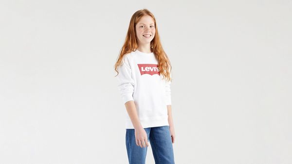 Teenager Key Logo Crew — Red / White - White