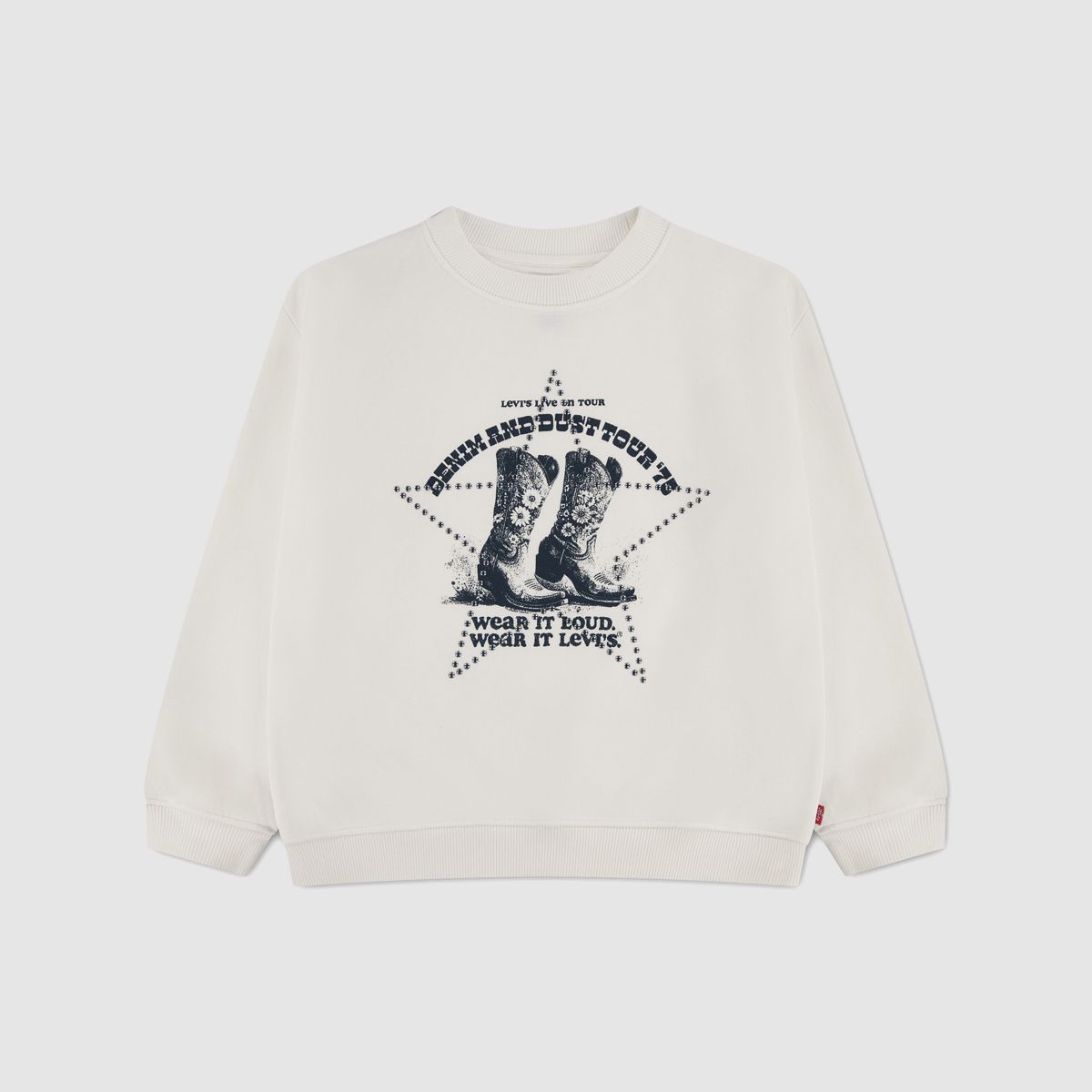 Kids Denim Tour Crewneck — Levi'S Egret - Neutral