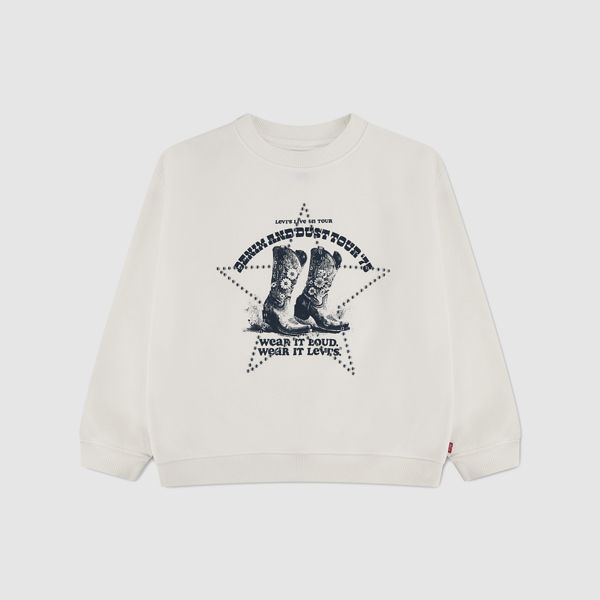 Kids Denim Tour Crewneck — Levi'S Egret - Neutral