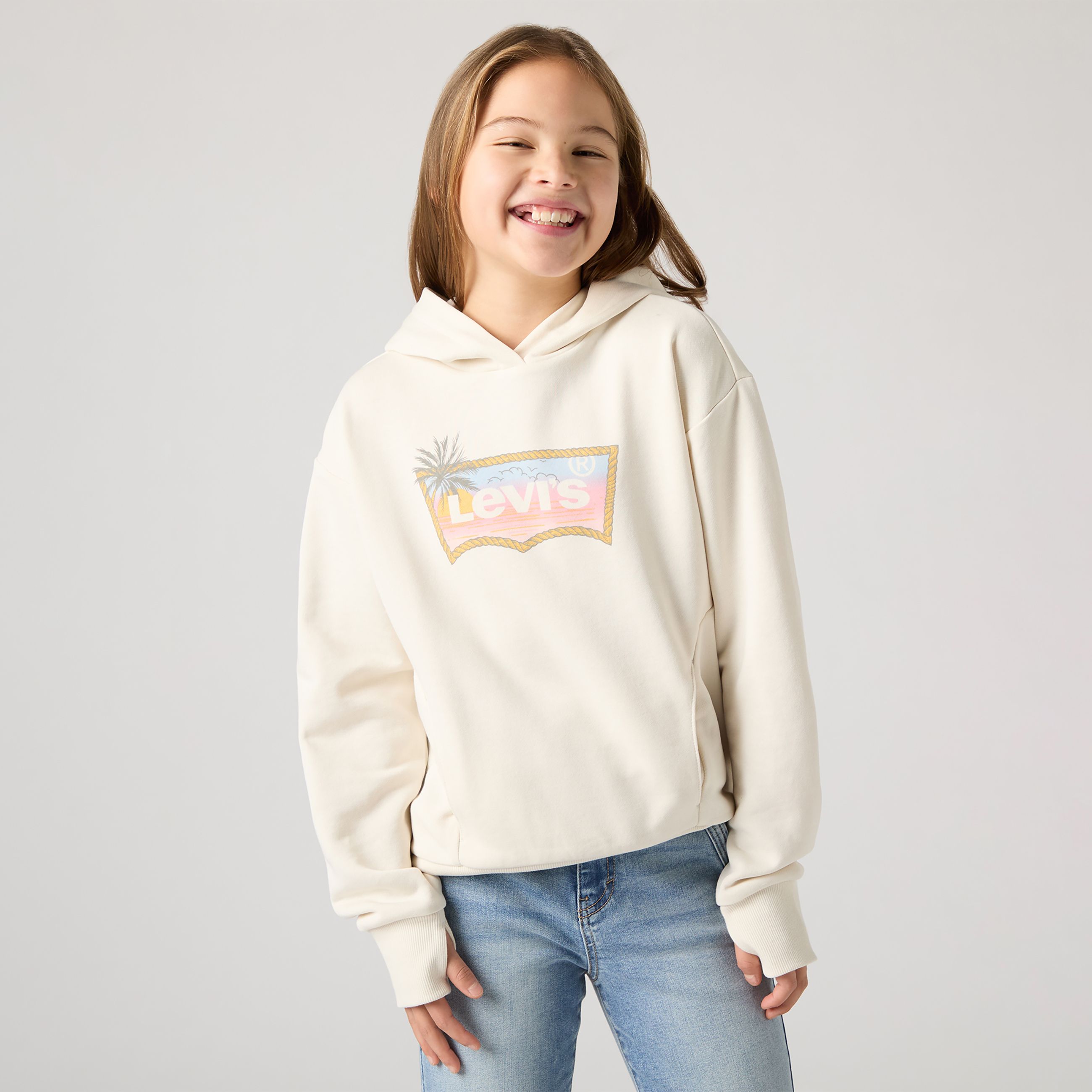 Teenager Ombre Batwing Oversized Hoodie 1