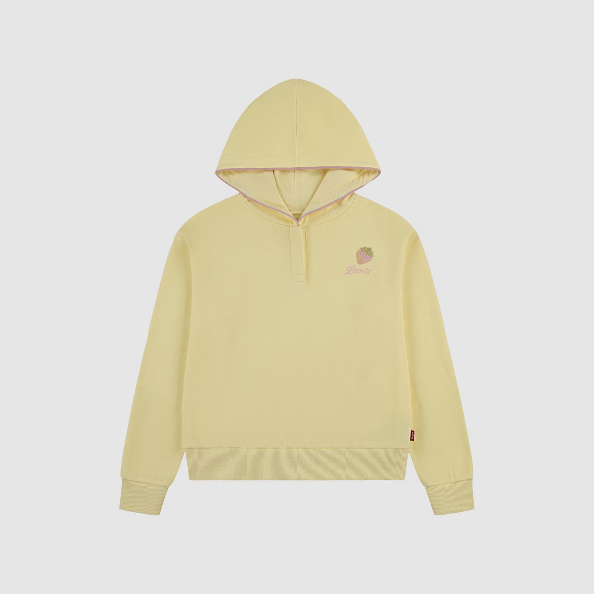 Teenager Strawberry Snap Hoodie — French Vanilla - Yellow