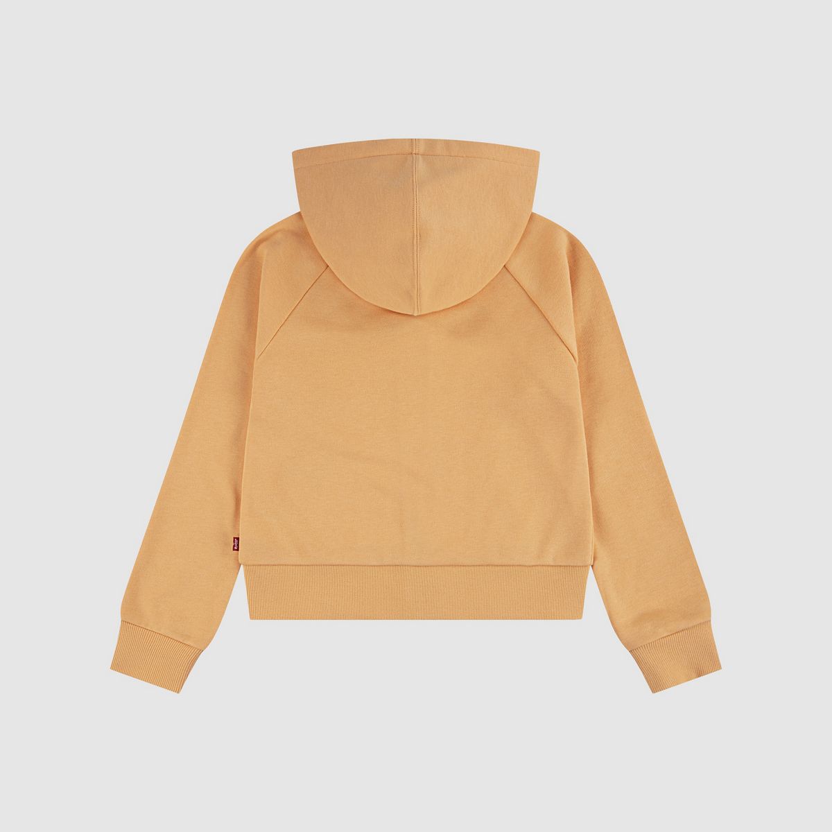 Teenager Ribbed Raglan Full Zip Hoodie — Peach Cobbler - Orange