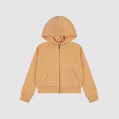 Teenager Ribbed Raglan Full Zip Hoodie — Peach Cobbler - Orange 1