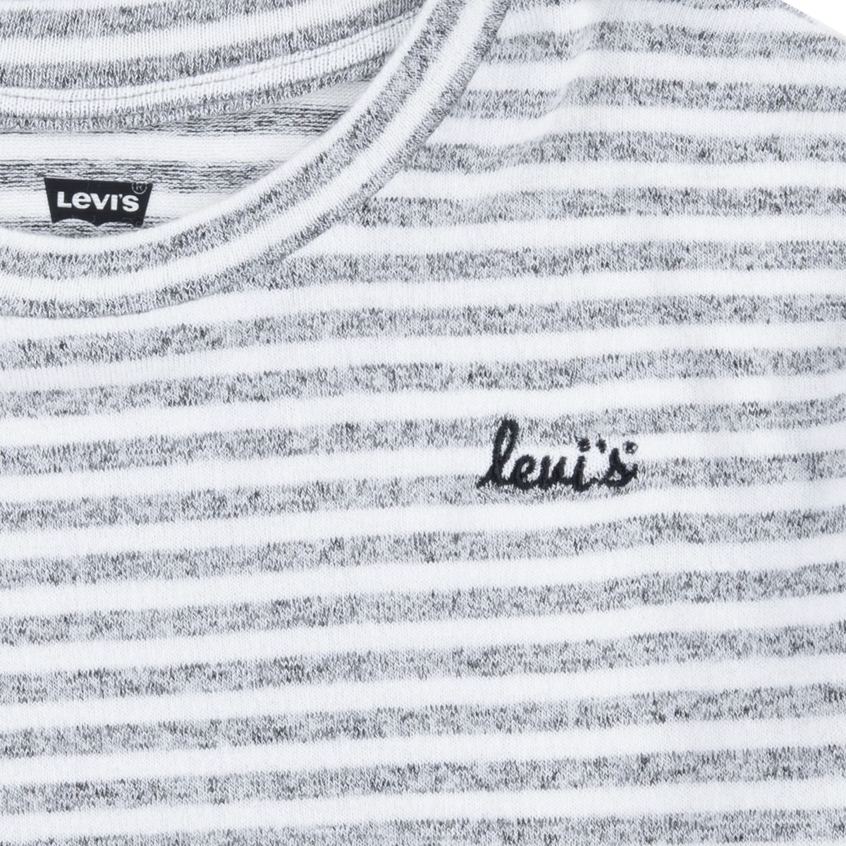 Kids Hacci Striped Long Sleeve Knit Top — Grey Heather - Grey