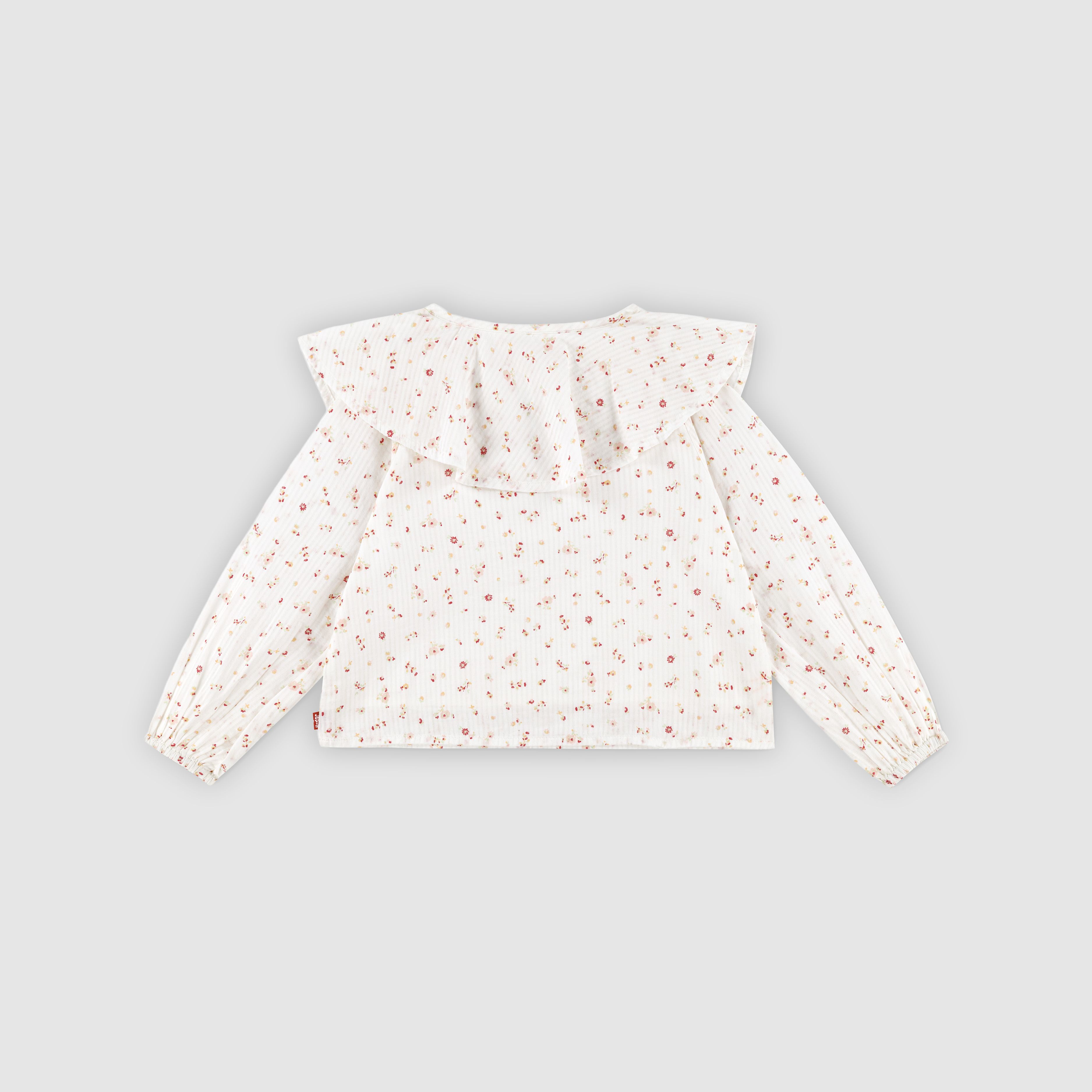 Kids Long Sleeve Ruffle Top-Ditsy Blouse 2
