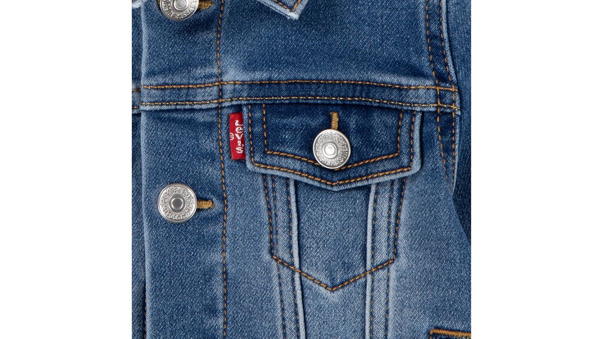 Baby My First Trucker Jacket — The Big Cheese No Destruction - Blue