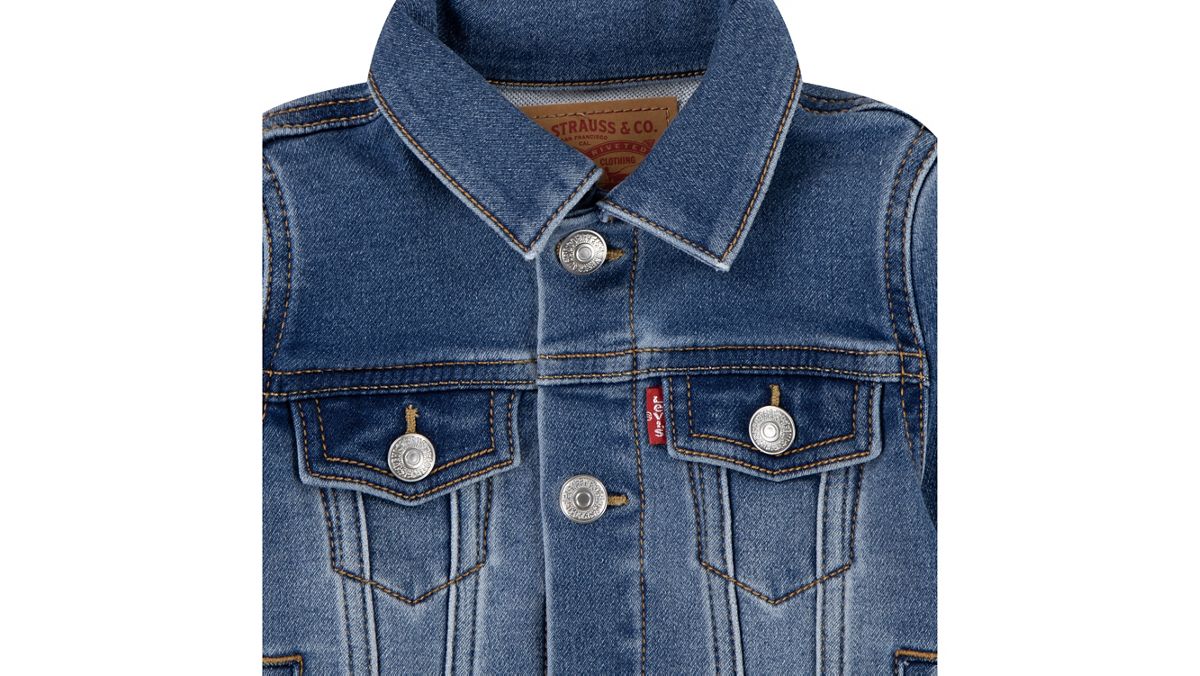 Baby My First Trucker Jacket — The Big Cheese No Destruction - Blue