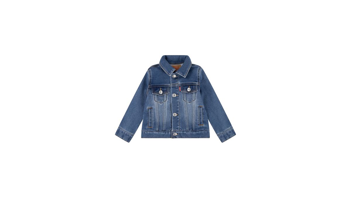 Baby My First Trucker Jacket — The Big Cheese No Destruction - Blue