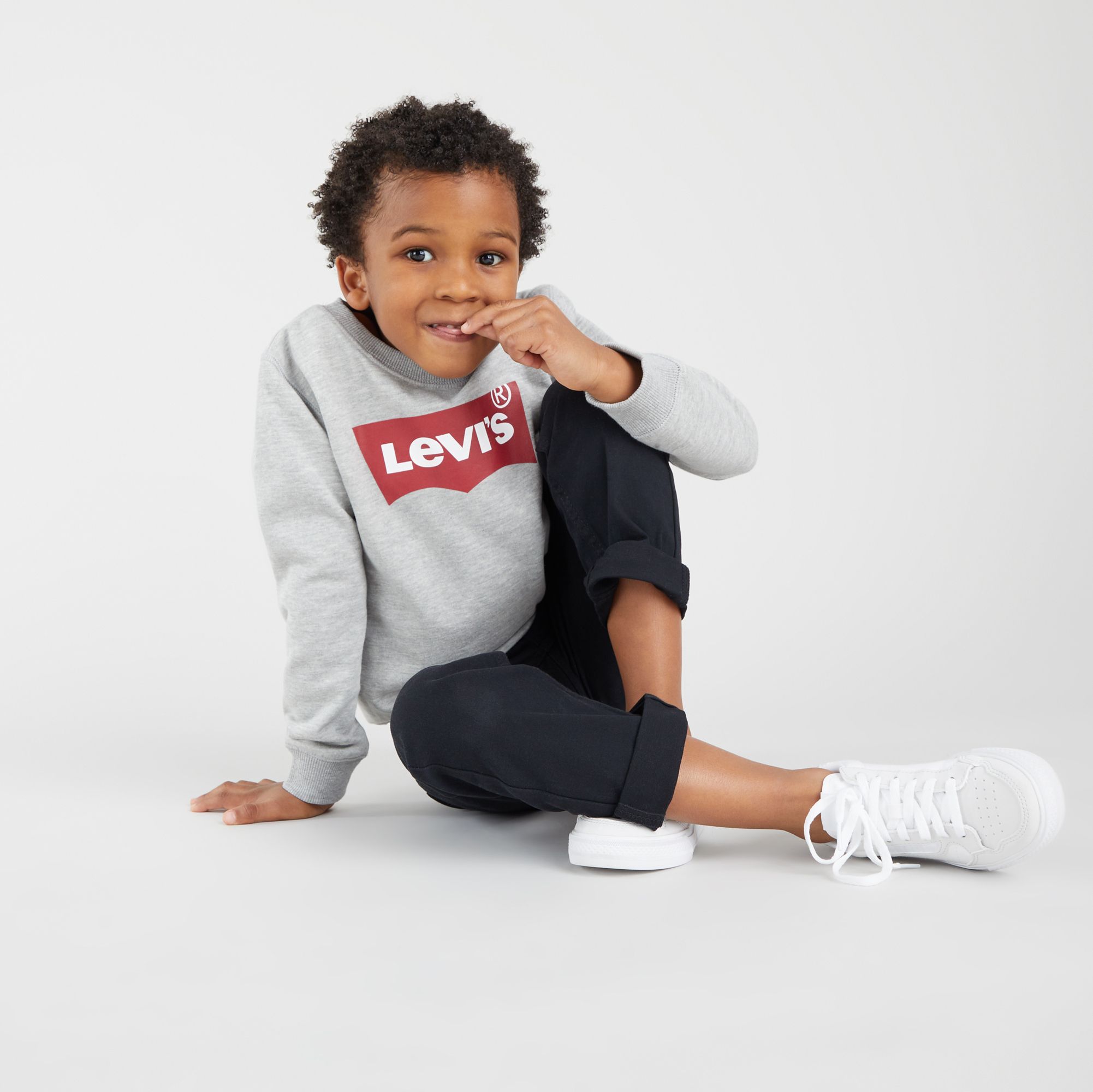 Felpa girocollo con logo Batwing bambini 3